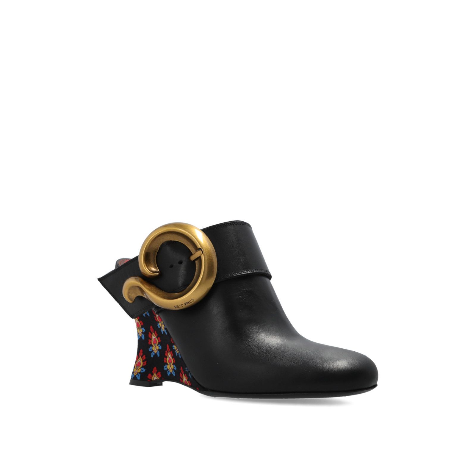Etro ETRO Black Wedge Mules New & Authentic (Women's size:10;) Size US 10 / IT 40 - 2 Thumbnail