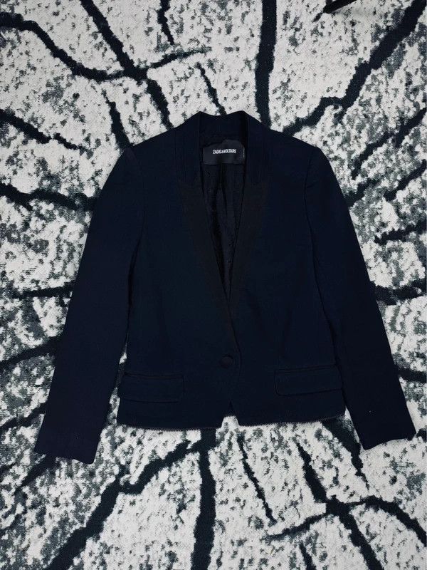 Zadig & Voltaire Zadig & Voltaire Navy Blue Black Jacket 34 XS Size US XS / EU 42 / 0 - 1 Thumbnail