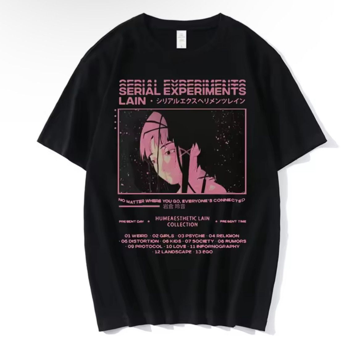 Japanese Brand Anime Y2K Serial Experiments Lain Short Sleeve T-Shirt Size US M / EU 48-50 / 2 - 1 Thumbnail