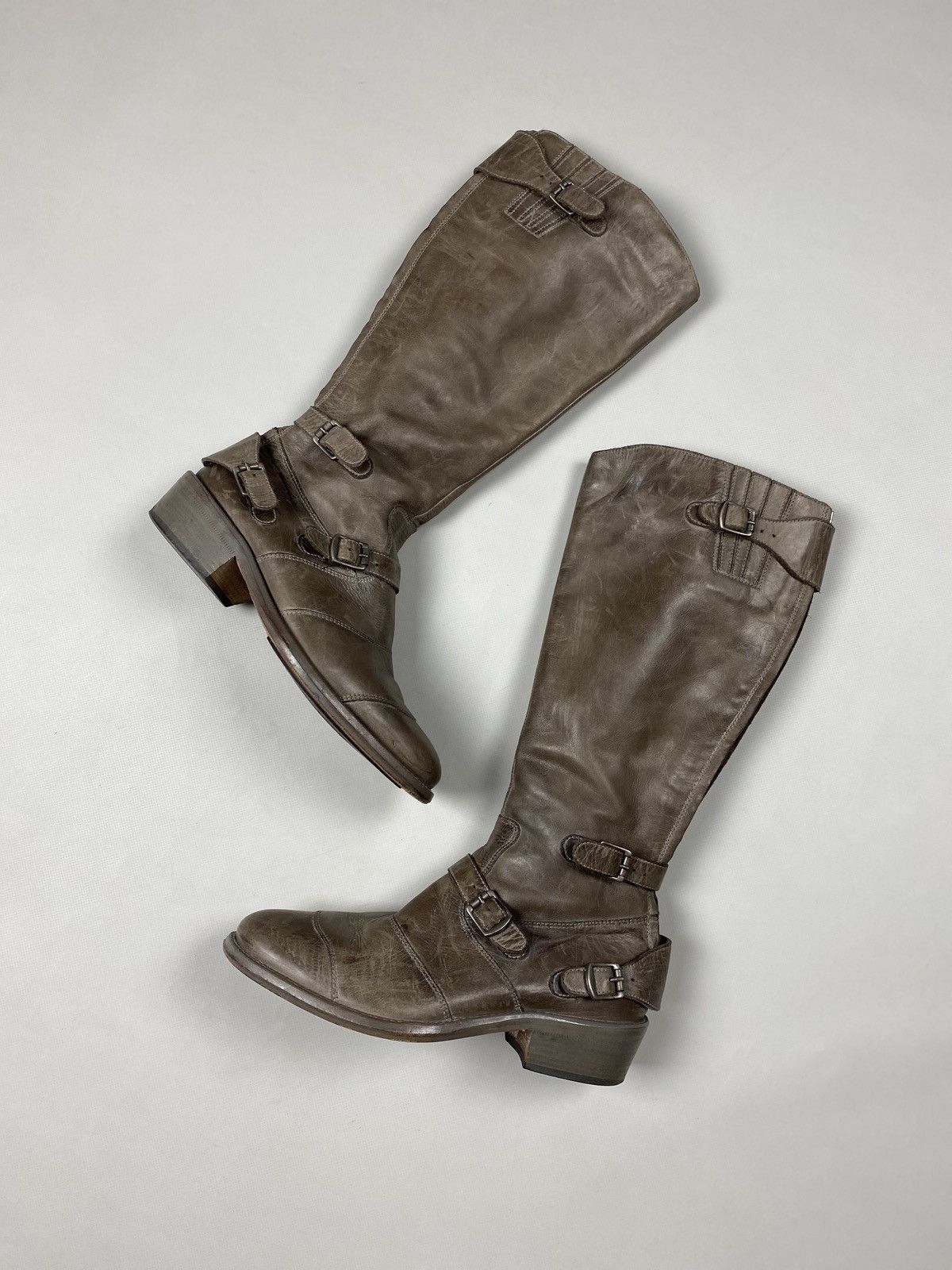 Belstaff Belstaff Trialmaster leather over the knee biker boots shoes Size US 8 / IT 38 - 2 Thumbnail