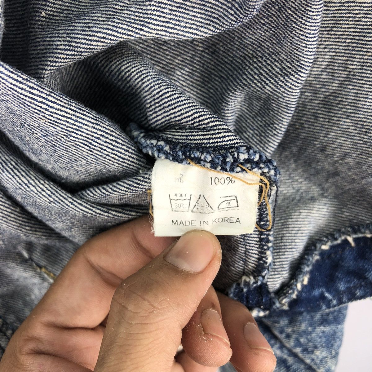 Japanese Brand Vintage Abiation Club Laces Baggy Denim Jacket Size S / US 4 / IT 40 - 13 Thumbnail