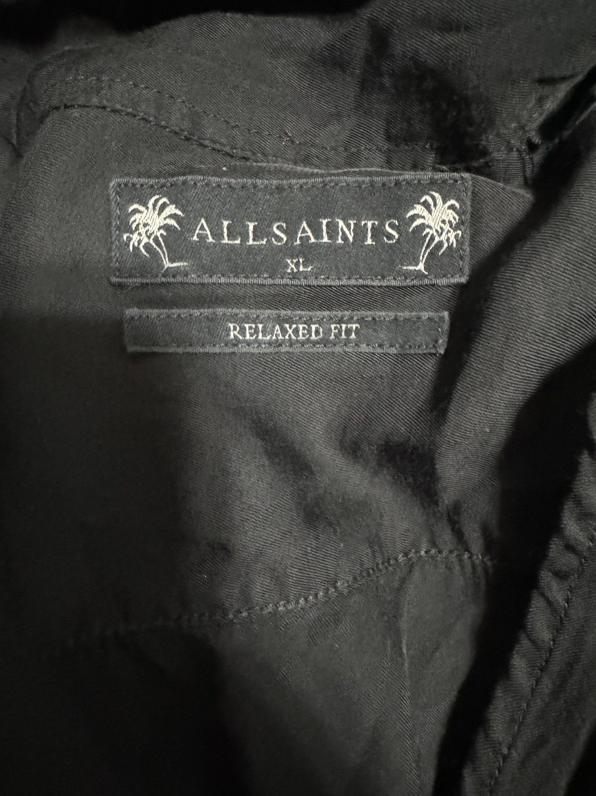 Allsaints Allsaints black disorder button up shirt Size US XL / EU 56 / 4 - 4 Thumbnail