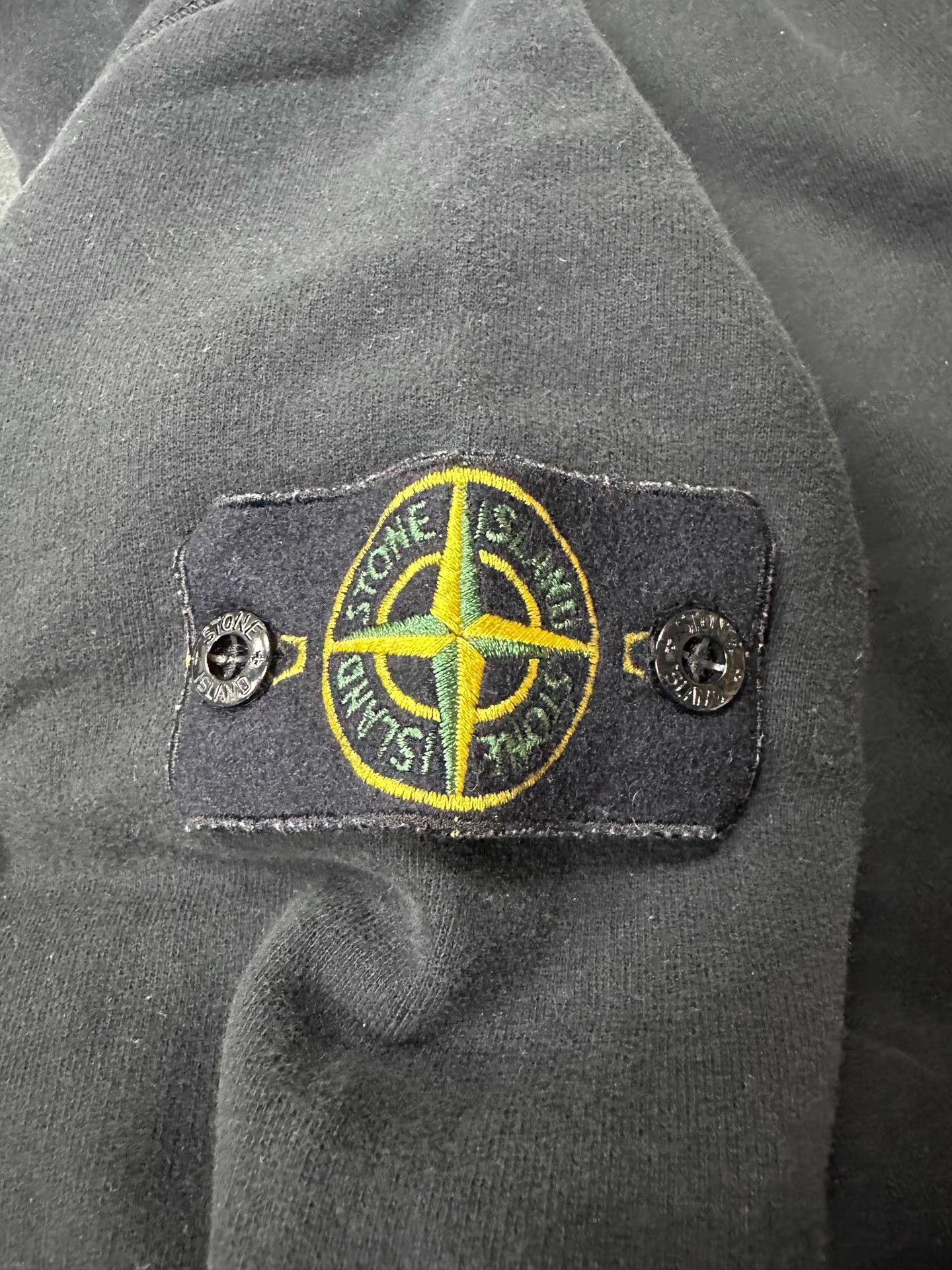 Stone Island Stone Island Half-Button Black Crew Neck Sweatshirt K5 Size US L / EU 52-54 / 3 - 4 Thumbnail