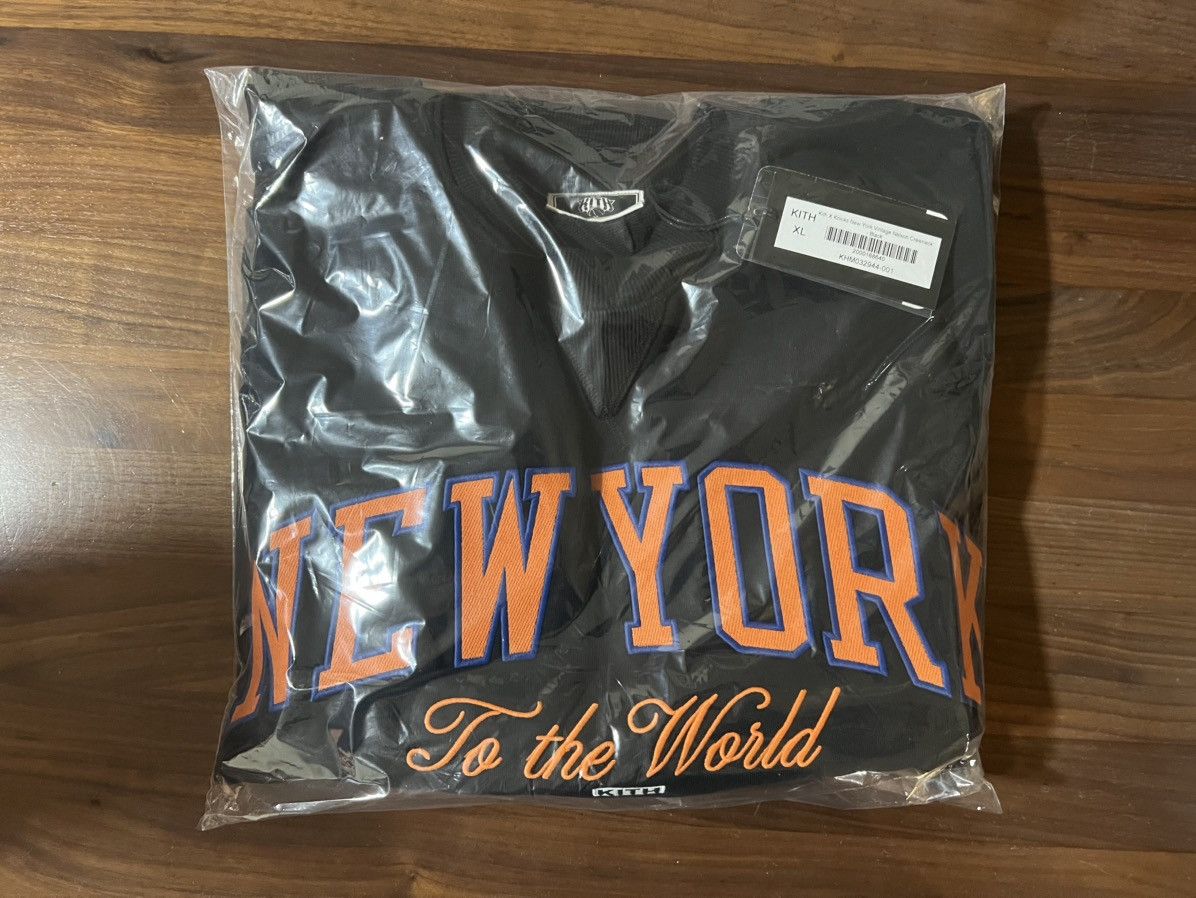 Kith Kith for the NY Knicks Vintage Nelson Crewneck Black XL Size US XL / EU 56 / 4 - 6 Thumbnail