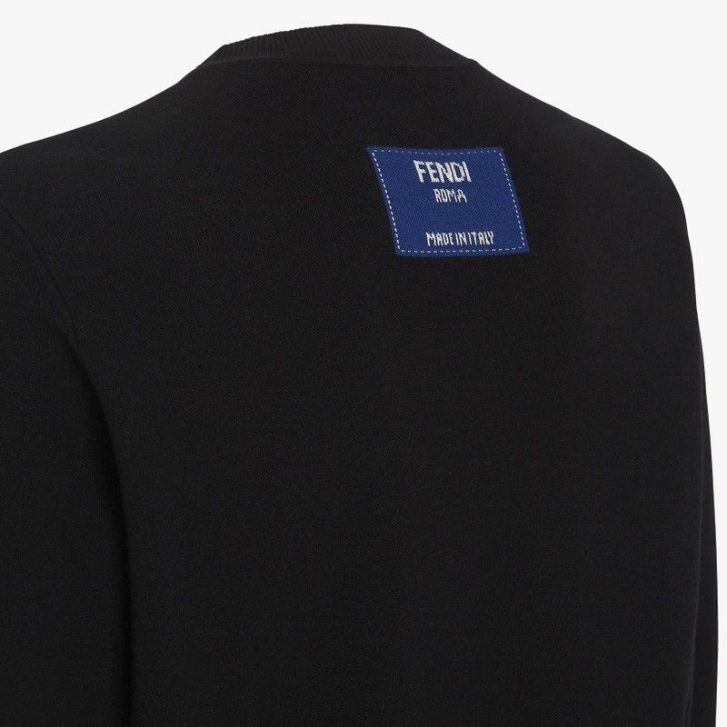 Fendi Fendi FZX030 Logo Knit Sweatshirt Sweater Black Size US S / EU 44-46 / 1 - 3 Thumbnail