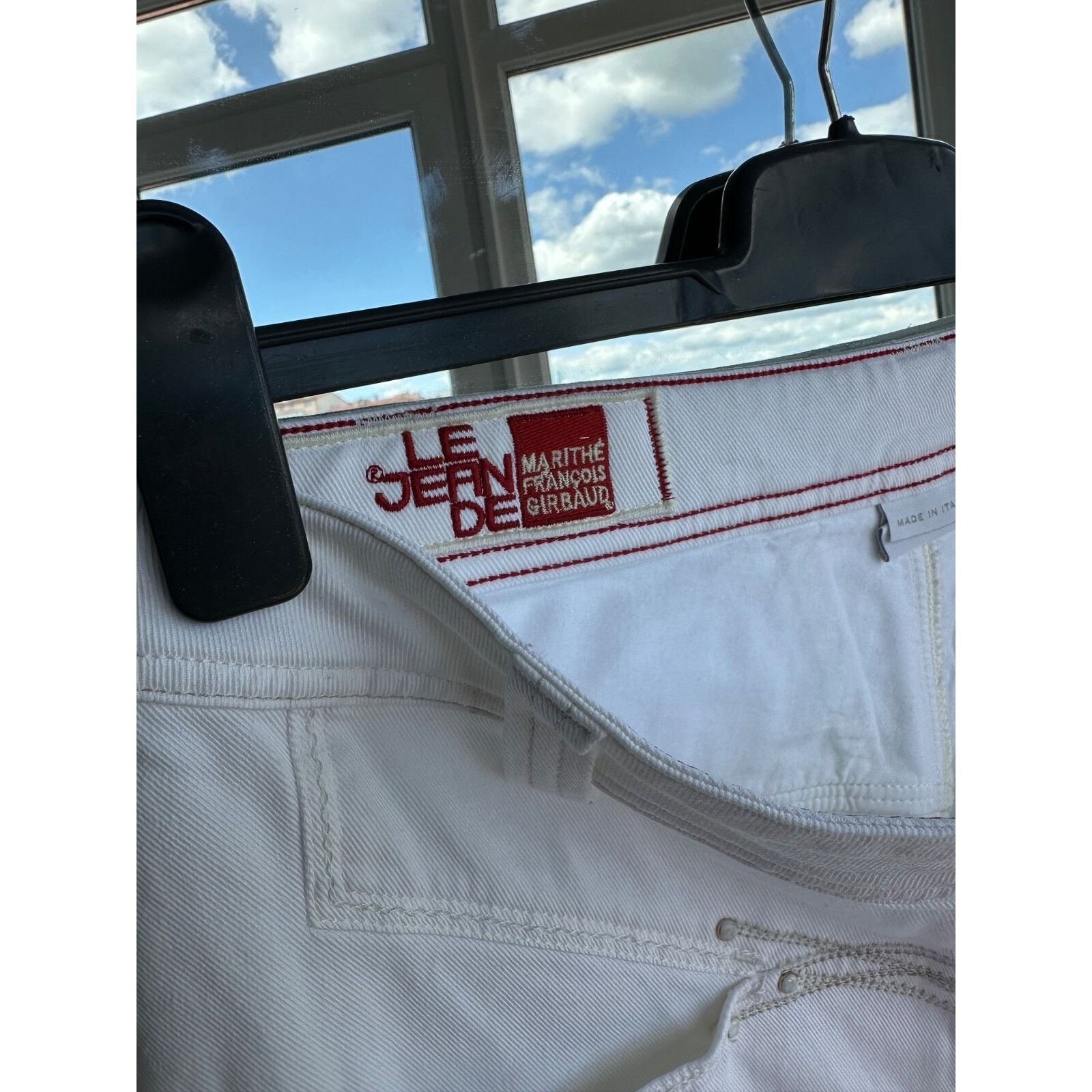 Marithe + Francois Girbaud Marithé + François Girbaud Y2K Women’s White Low Rise Jeans Size US 28 / EU 44 - 11 Thumbnail