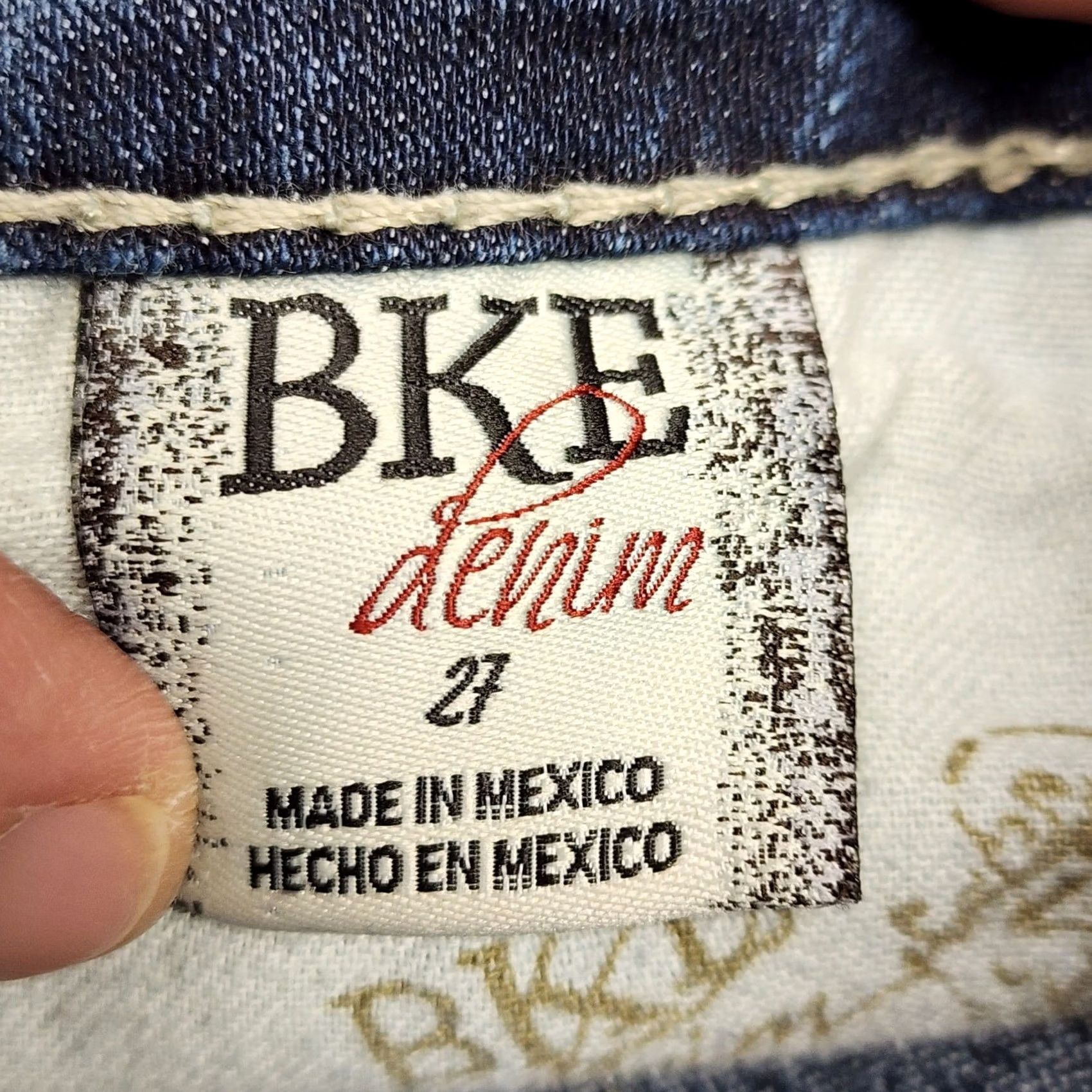BKE BKE Womens Jeans Payton Size 27 Low Rise Straight Dark Wash Stretch Casual Size 27" / US 4 / IT 40 - 3 Thumbnail