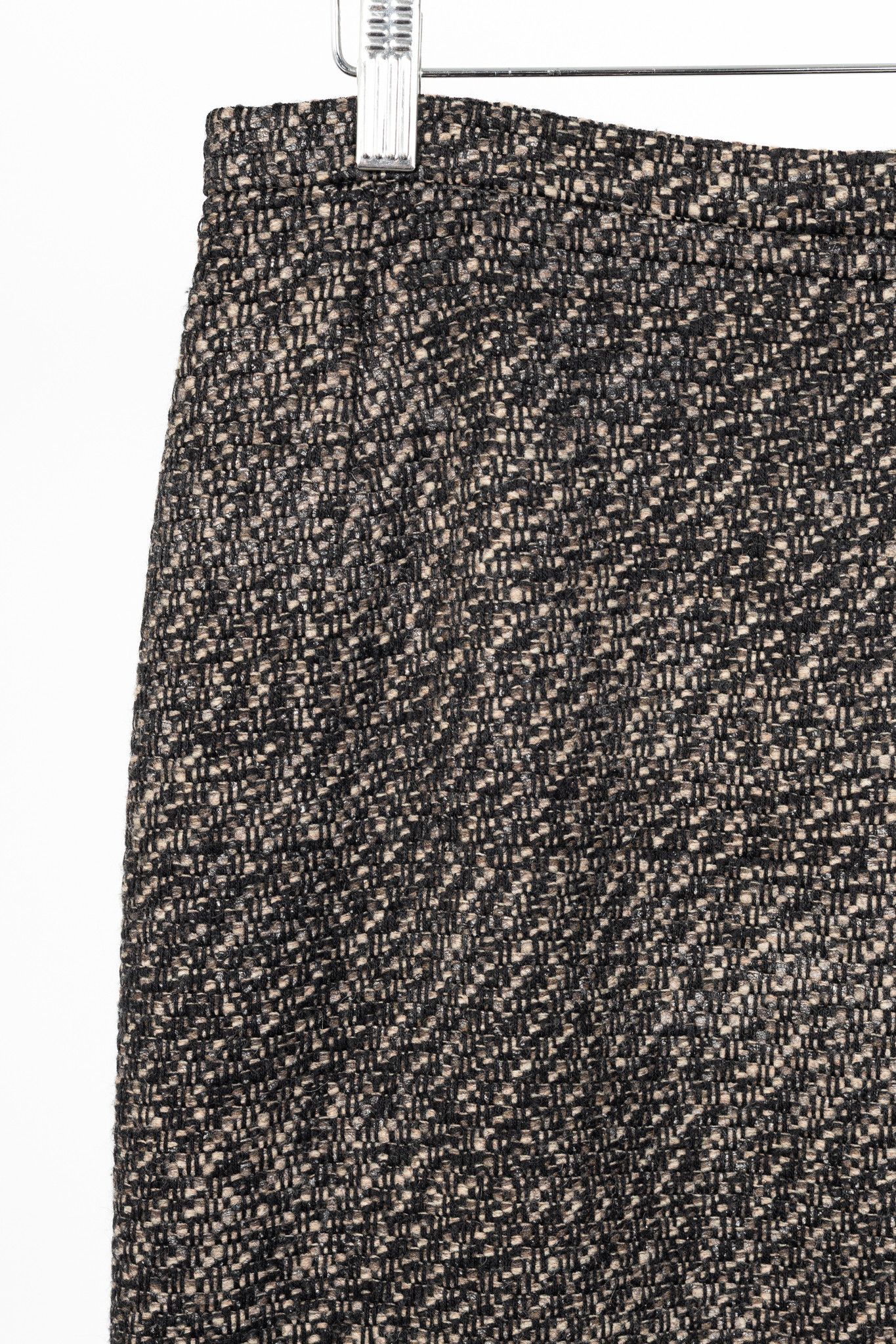 Oscar De La Renta Oscar de la Renta AW07 Runway Brown Wool-Tweed Fringe Skirt Size 30" / US 8 / IT 44 - 4 Thumbnail