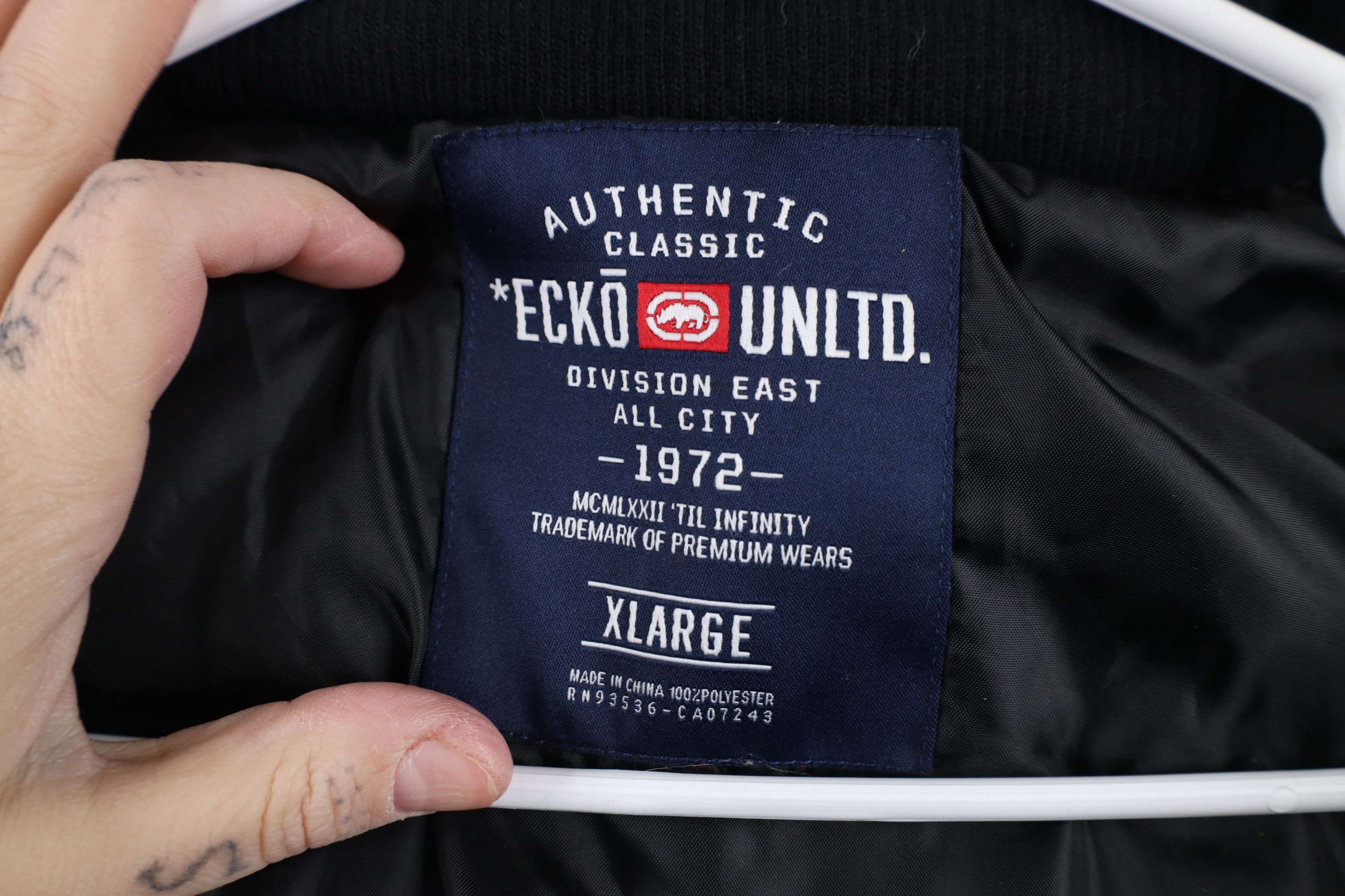 Ecko Unltd. × Vintage Vintage Y2K Ecko King Full Zip Puffer Vest Jacket Black Size US XL / EU 56 / 4 - 7 Thumbnail