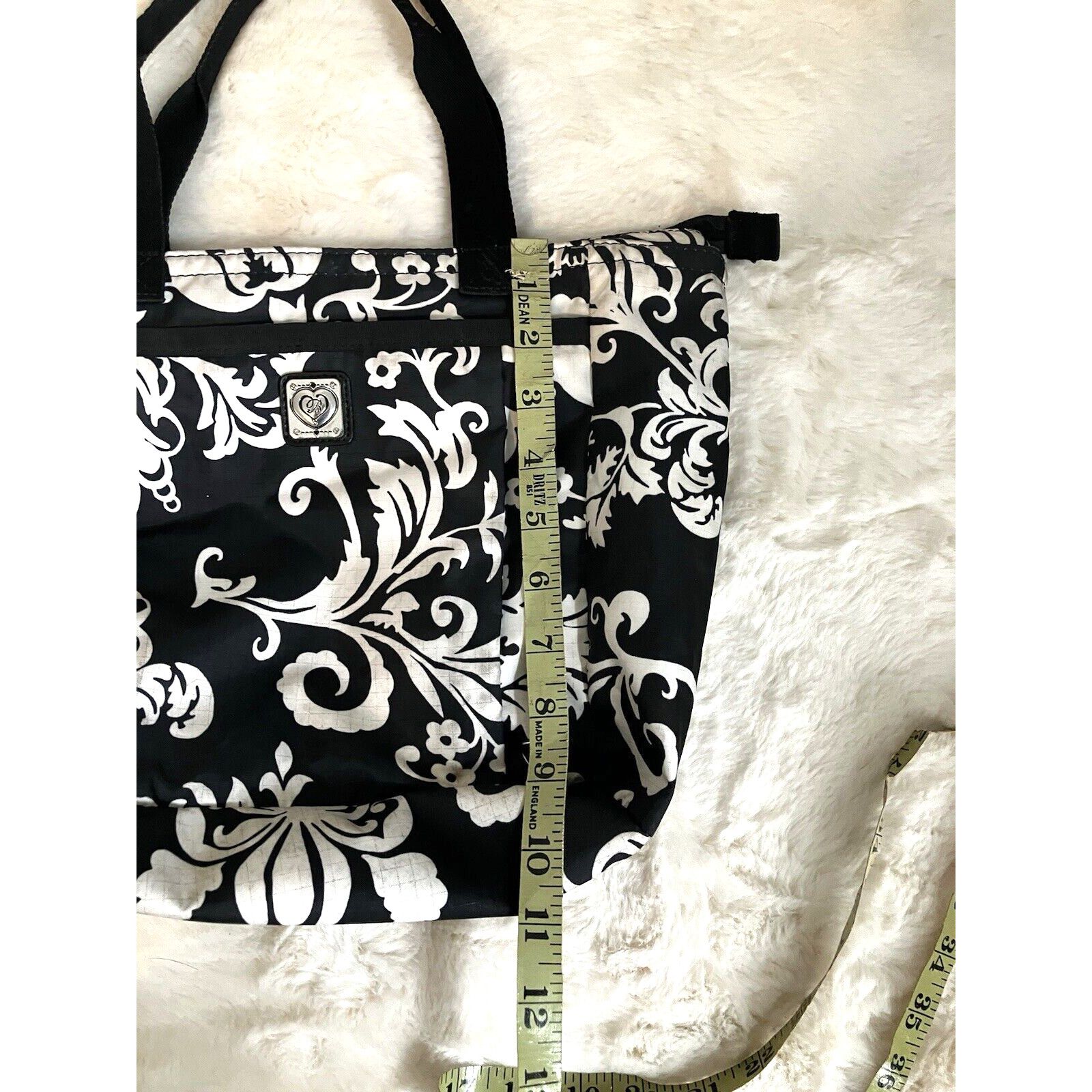 Brighton BRIGHTON BLACK & WHITE SWIRL HANDBAG WATERPROOF LINING Size ONE SIZE - 14 Thumbnail