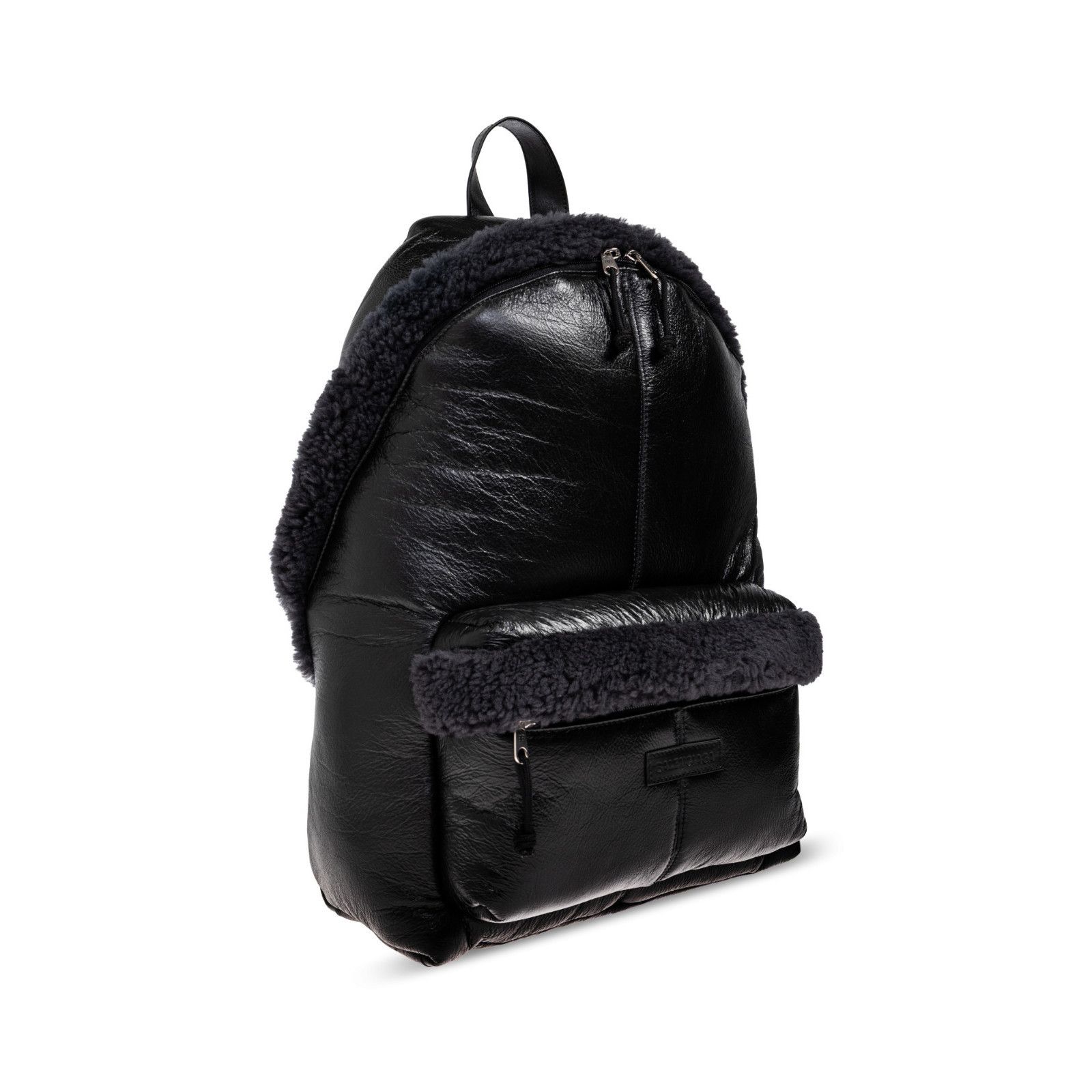 Balenciaga BALENCIAGA Explorer Black Shearling Backpack New & Authentic Size ONE SIZE - 3 Thumbnail