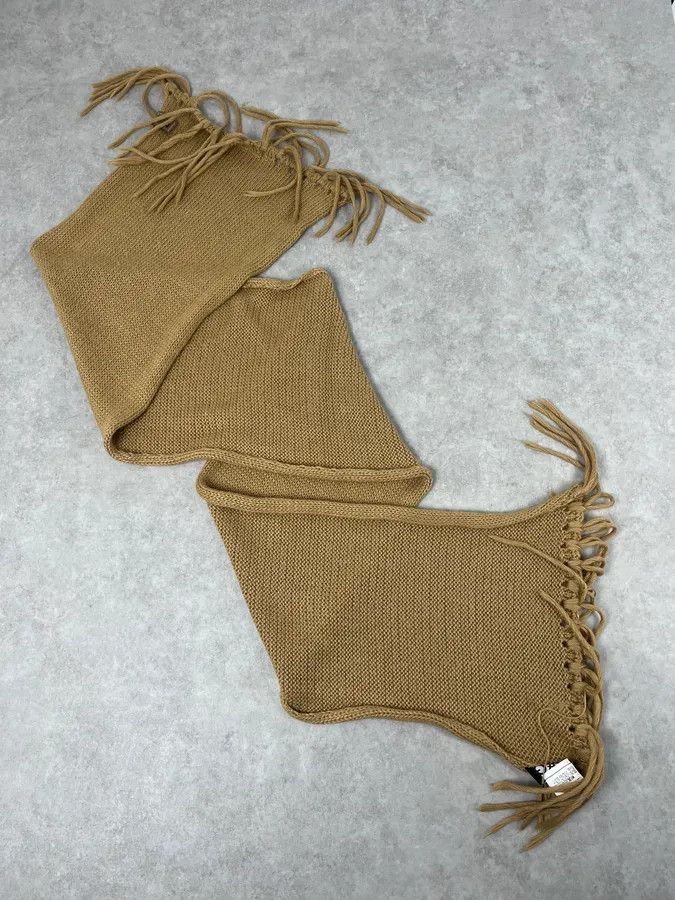 Dolce & Gabbana 2000s Dolce & Gabbana Beige Wool Scarf Size ONE SIZE - 3 Thumbnail