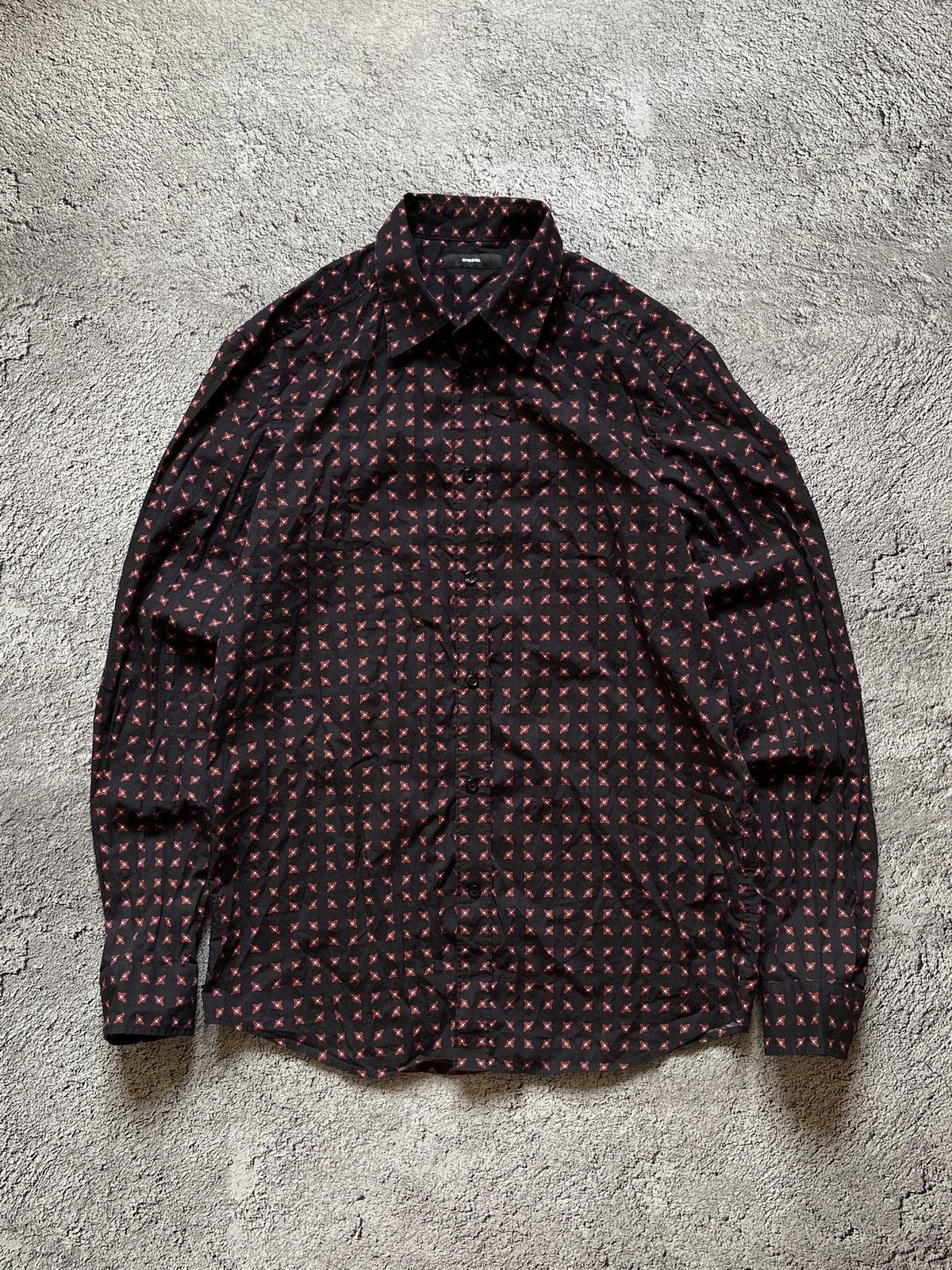 Diesel × Vintage Vintage Diesel Patterned Button Up Shirt Size US L / EU 52-54 / 3 - 7 Thumbnail