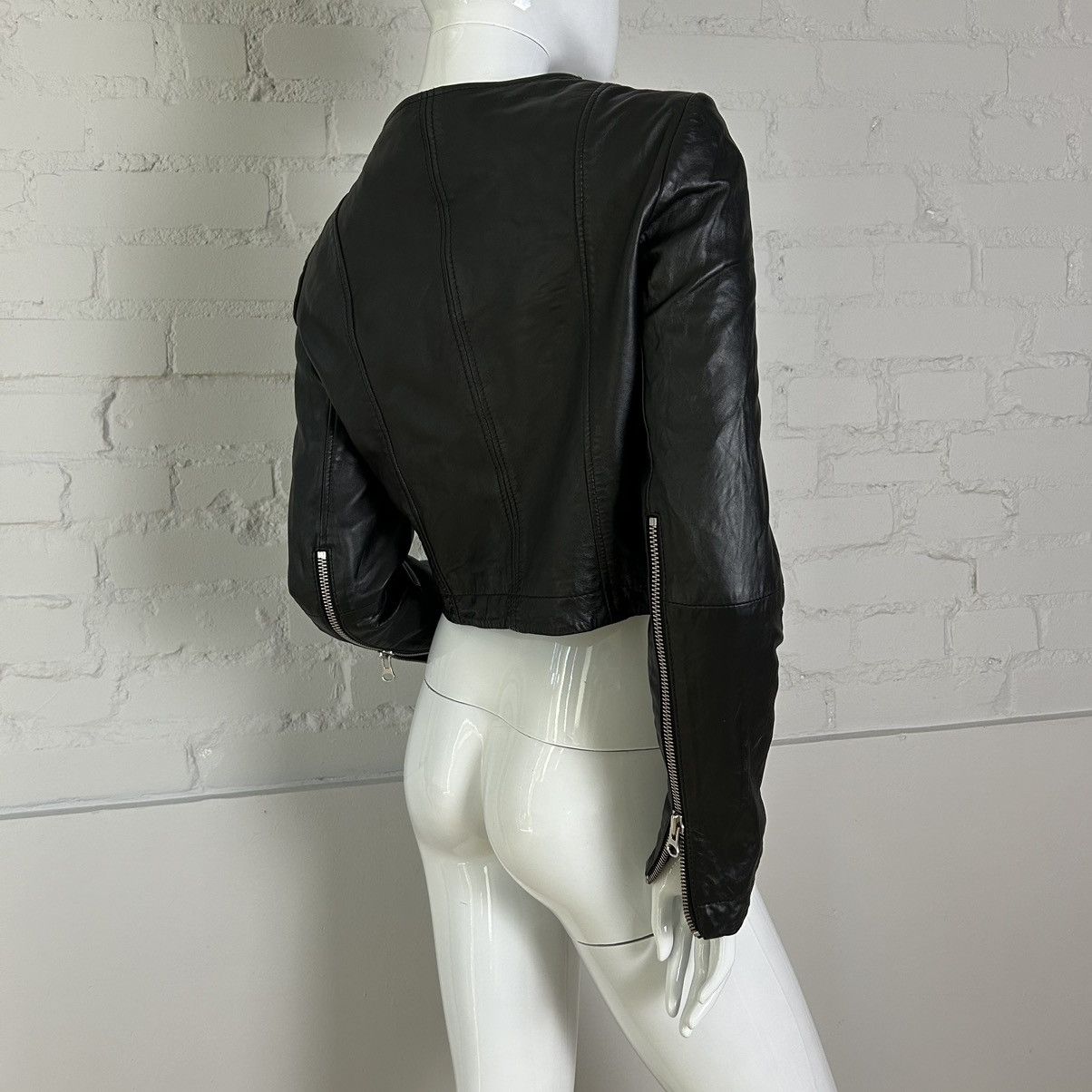 Vintage Insane leather cropped jacket with buttons Size XS / US 0-2 / IT 36-38 - 6 Thumbnail