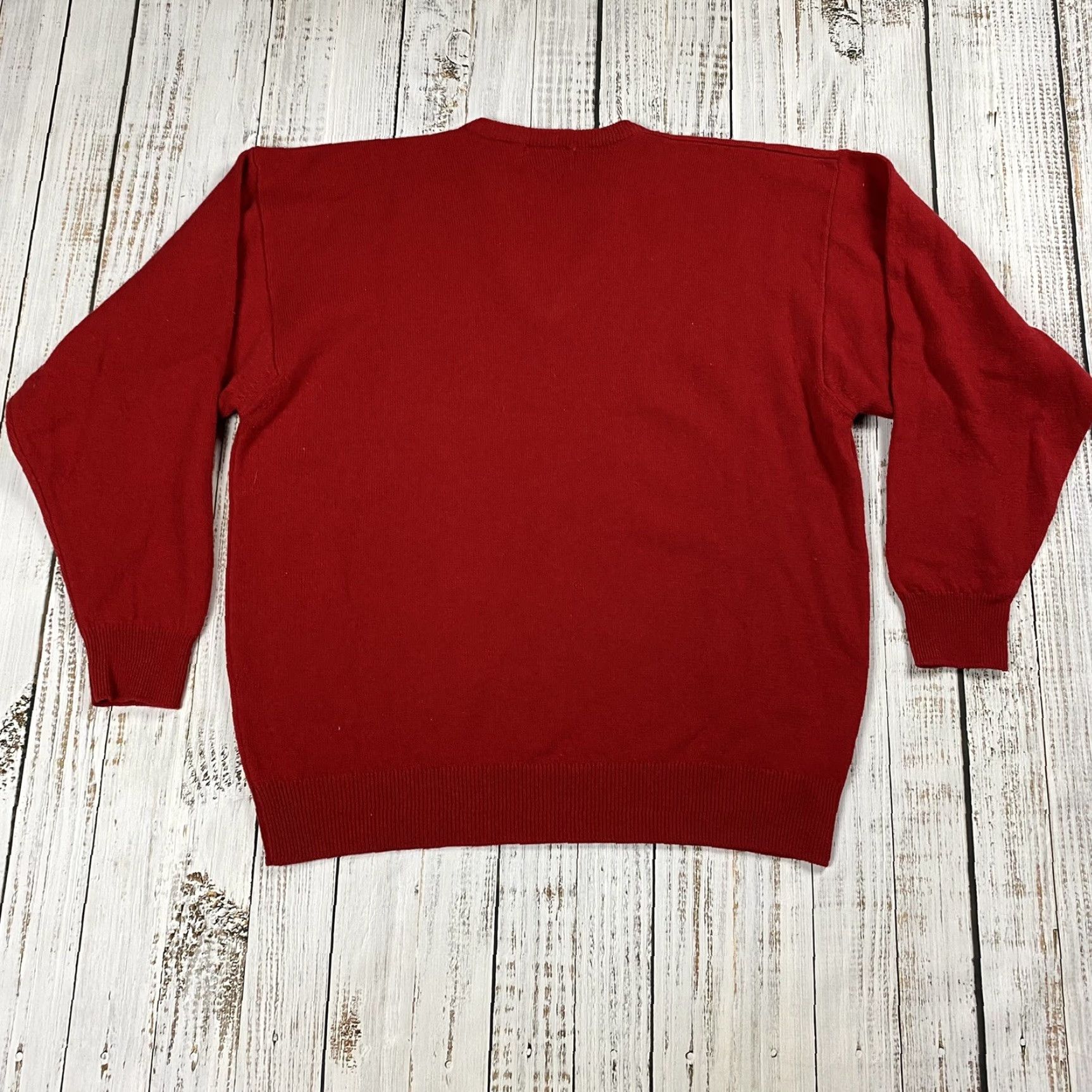 Vintage VINTAGE Allen Solly MENS Sweater XL Red V-Neck Lambswool Long Sleeve Scotland Size US XL / EU 56 / 4 - 8 Thumbnail