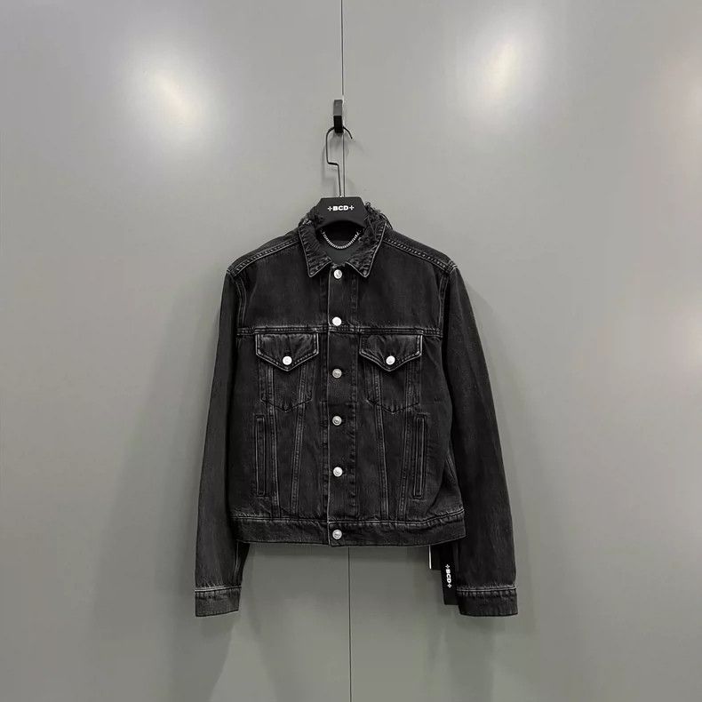BALENCIAGA ダークグレー デニムジャケット 46 BALENCIAGA - BALENCIAGA バレンシアガ 23SS オーバーサイズ