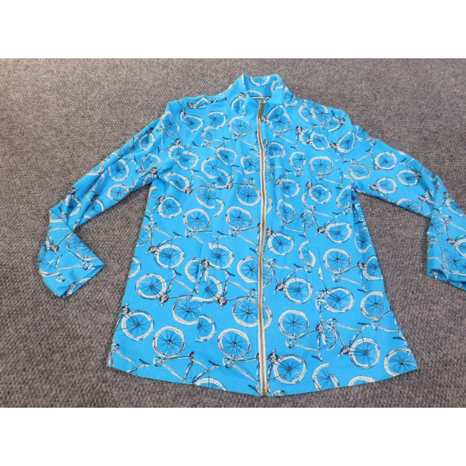 Vintage Crown & Ivy Sweater Blue Cardigan Beach Knit Long Sleeve Women L Raglan Stretch Round Neck Casual Regular Addons: Button, Cable-Knit, Cotton Spandex Size L / US 10 / IT 46 - 4 Thumbnail