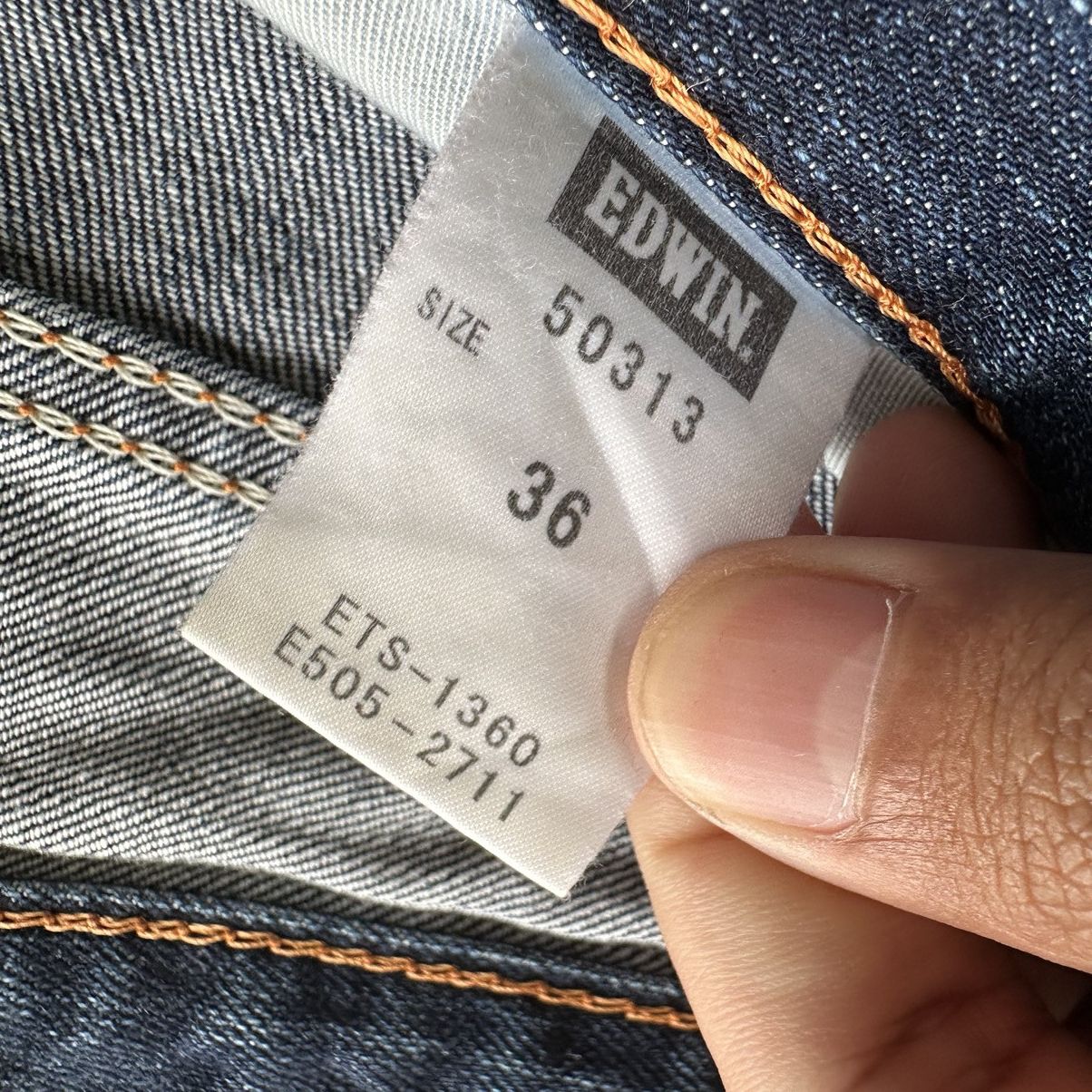 Japanese Brand Vintage Edwin Raw Faded Denim Jean Made In Japan Size 36 Size US 36 / EU 52 - 7 Thumbnail
