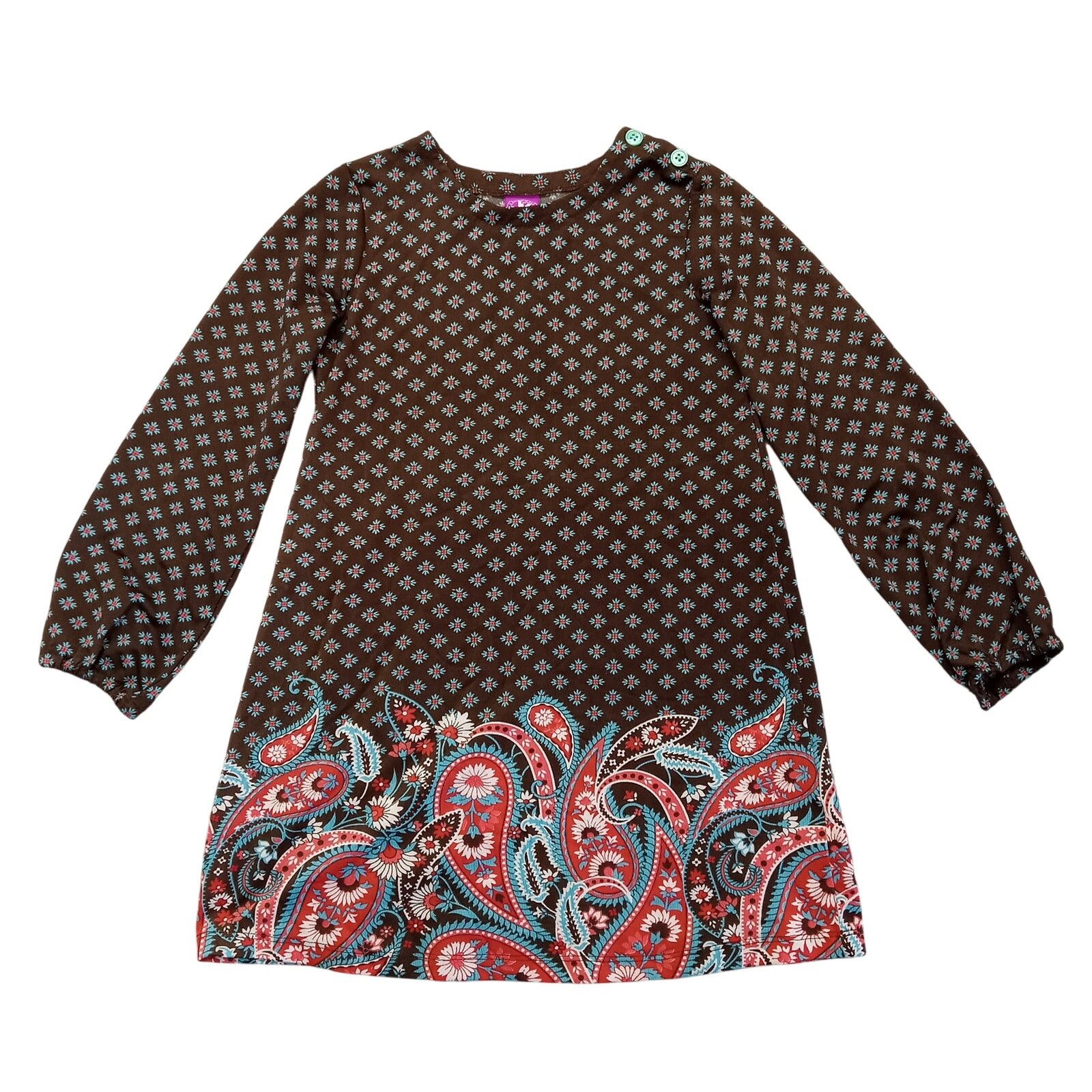& Other Stories J. Khaki Top 6 Womens 3/4 Sleeve Blouse Brown Floral Paisley Size XXL / US 16-18 / IT 52-54 - 1 Thumbnail