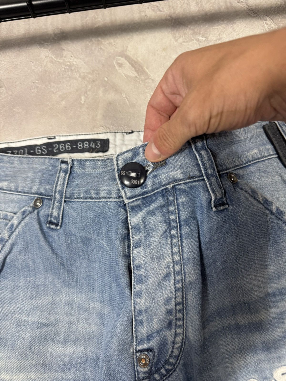 G-Star Vintage G-Star Raw Distressed Buckleback Elwood Pants Size US 32 / EU 48 - 14 Thumbnail