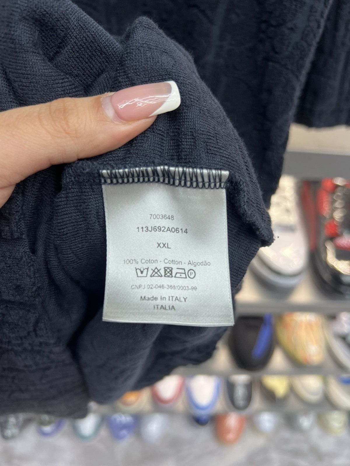 Dior Dior Navy Oblique Towel Tee Size US XXL / EU 58 / 5 - 6 Thumbnail