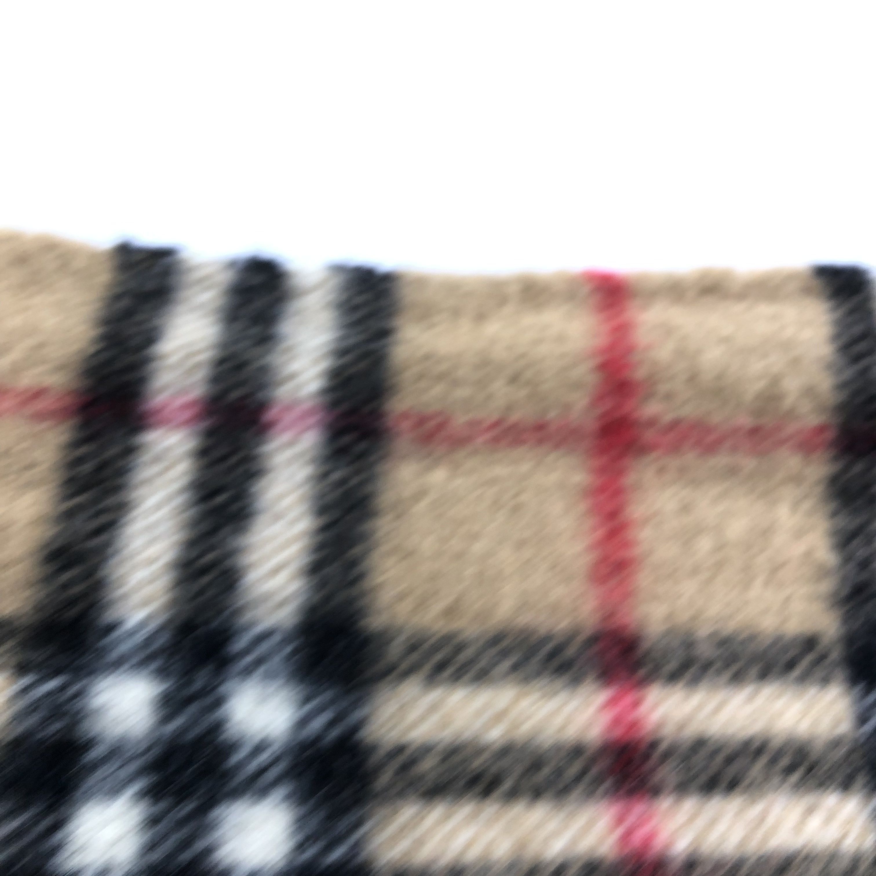 Burberry Burberrys Tan Nova Check Wool Scarf Muffler V1388 Size ONE SIZE - 11 Thumbnail
