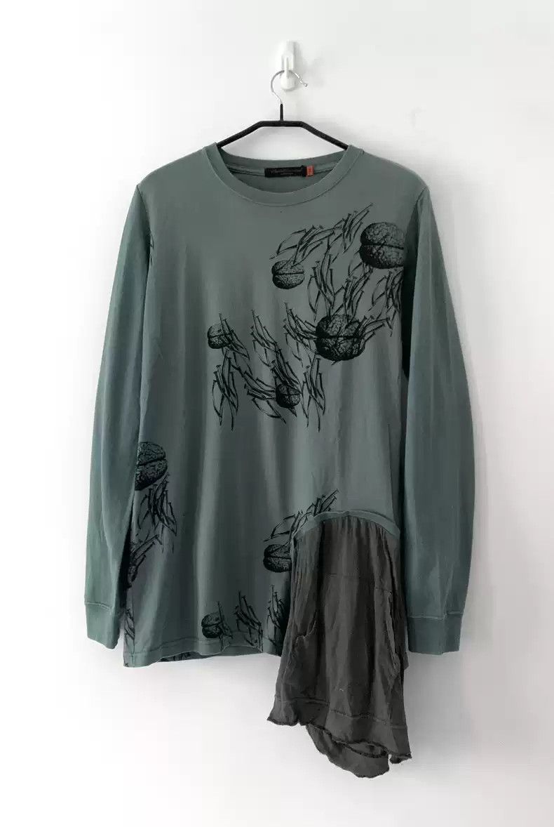 undercover but Corroded nail brain print long sleeve tee