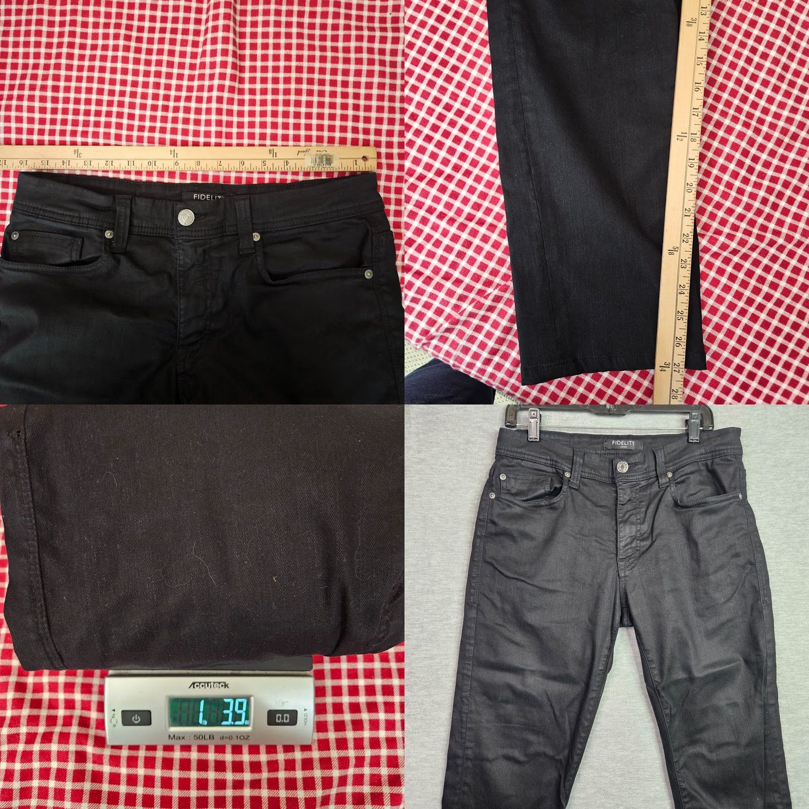 Vintage Fidelity Denim Jeans Men’s 32 Black Straight Regular Rise 5-Pocket Denim Cotton/Spandex Button Zip INSEAM 27 Size US 32 / EU 48 - 8 Thumbnail