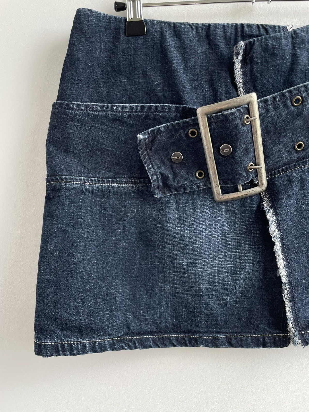 Diesel Denim Mini Skirt With Buckle Size 30" / US 8 / IT 44 - 2 Thumbnail