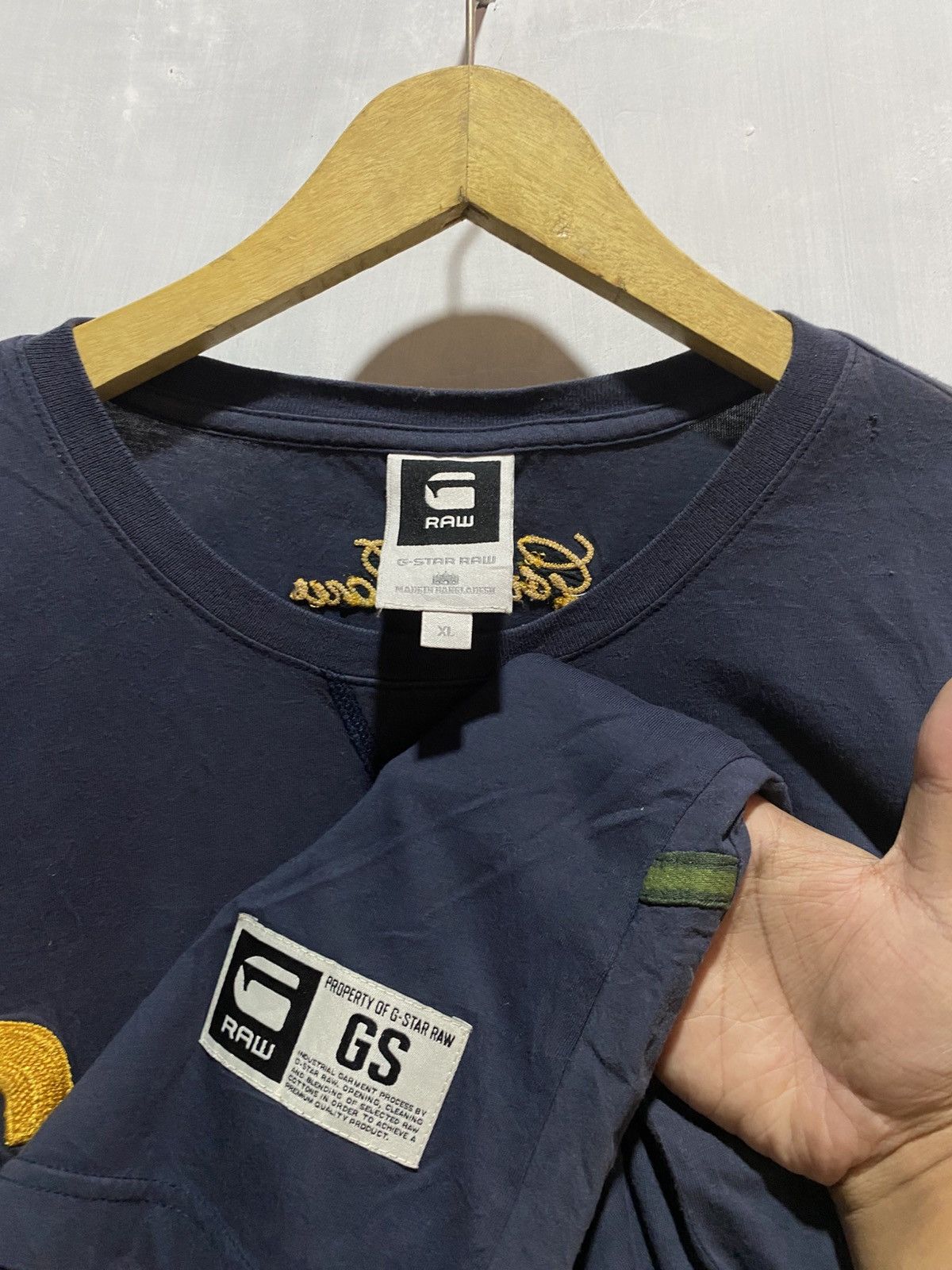 G-Star G-star raw denim embroidery logo tshirt Size US XL / EU 56 / 4 - 4 Thumbnail