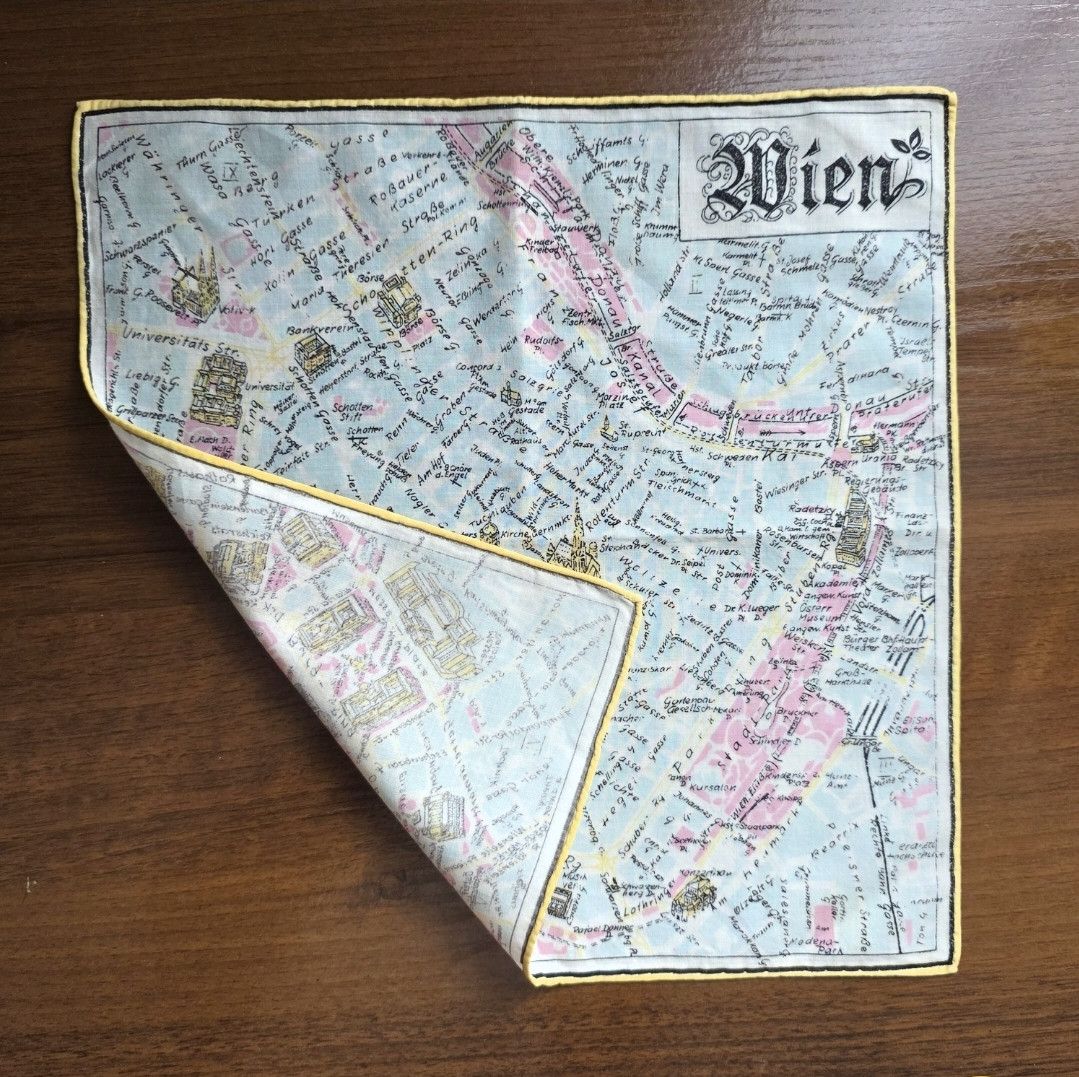 Vintage 1950s/60s Wien City Map Scarf - Architectural Decor Piece Size ONE SIZE - 5 Thumbnail
