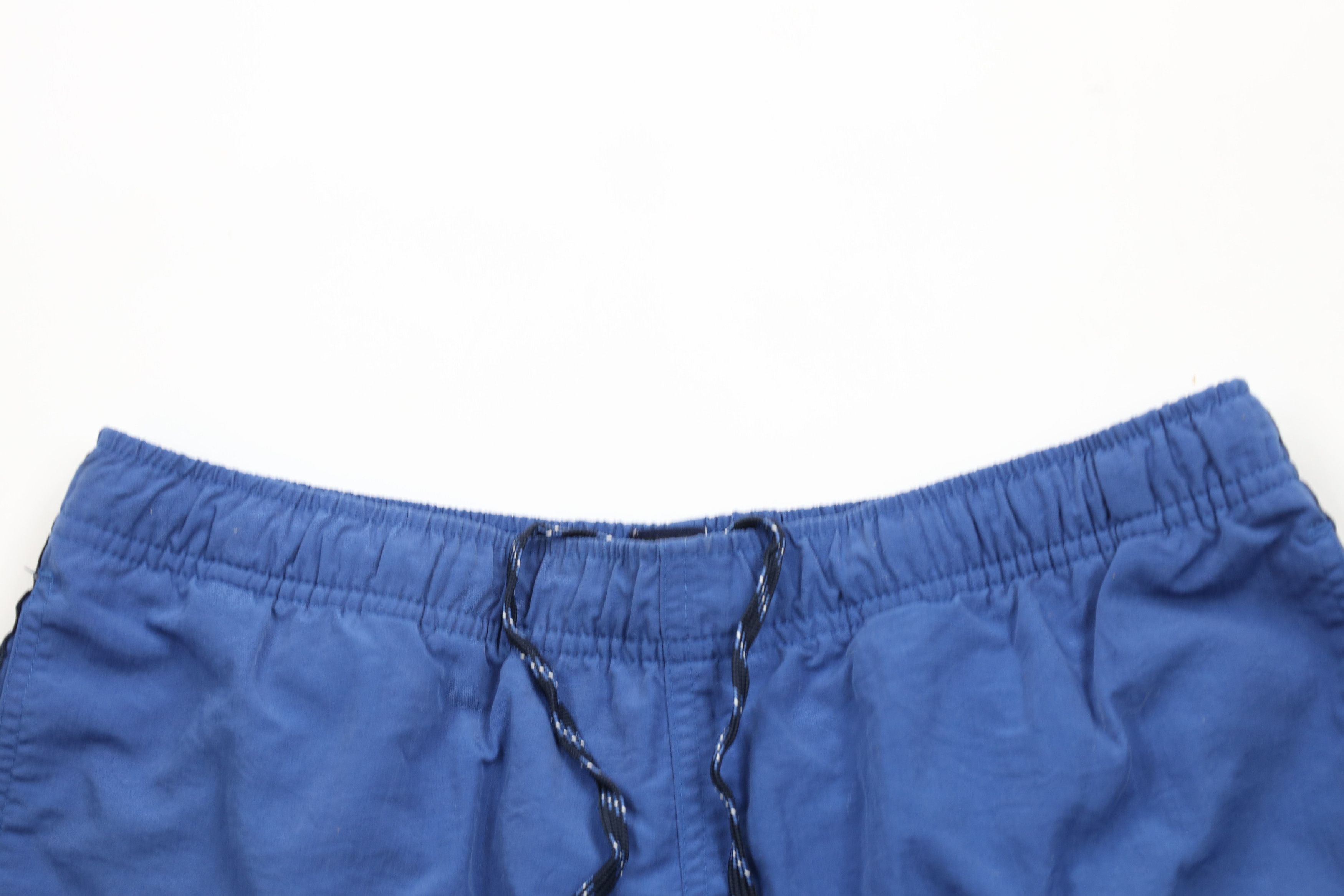 Gap × Vintage Vintage Y2K 2002 Gap Block Letter Striped Lined Shorts Blue Size US 32 / EU 48 - 2 Thumbnail