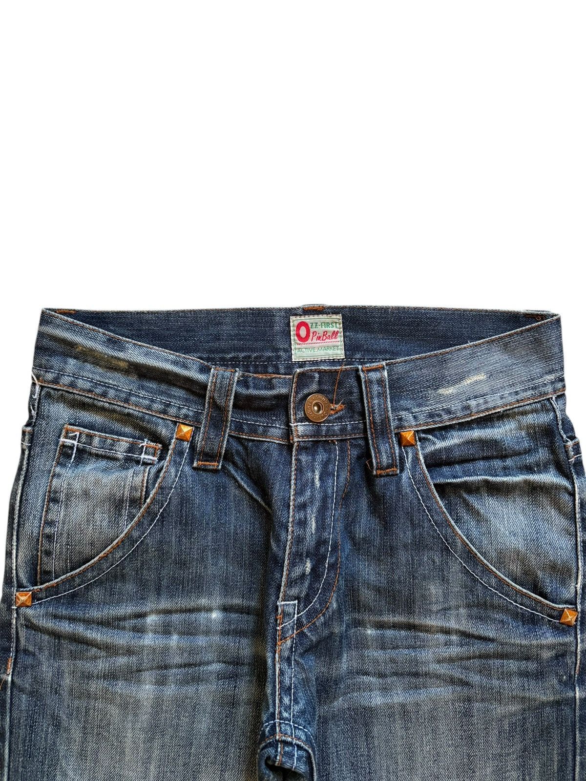 Japanese Brand Vintage Japanese Brand Blue Wash Distressed Bootcut Jeans Size 29" - 4 Thumbnail