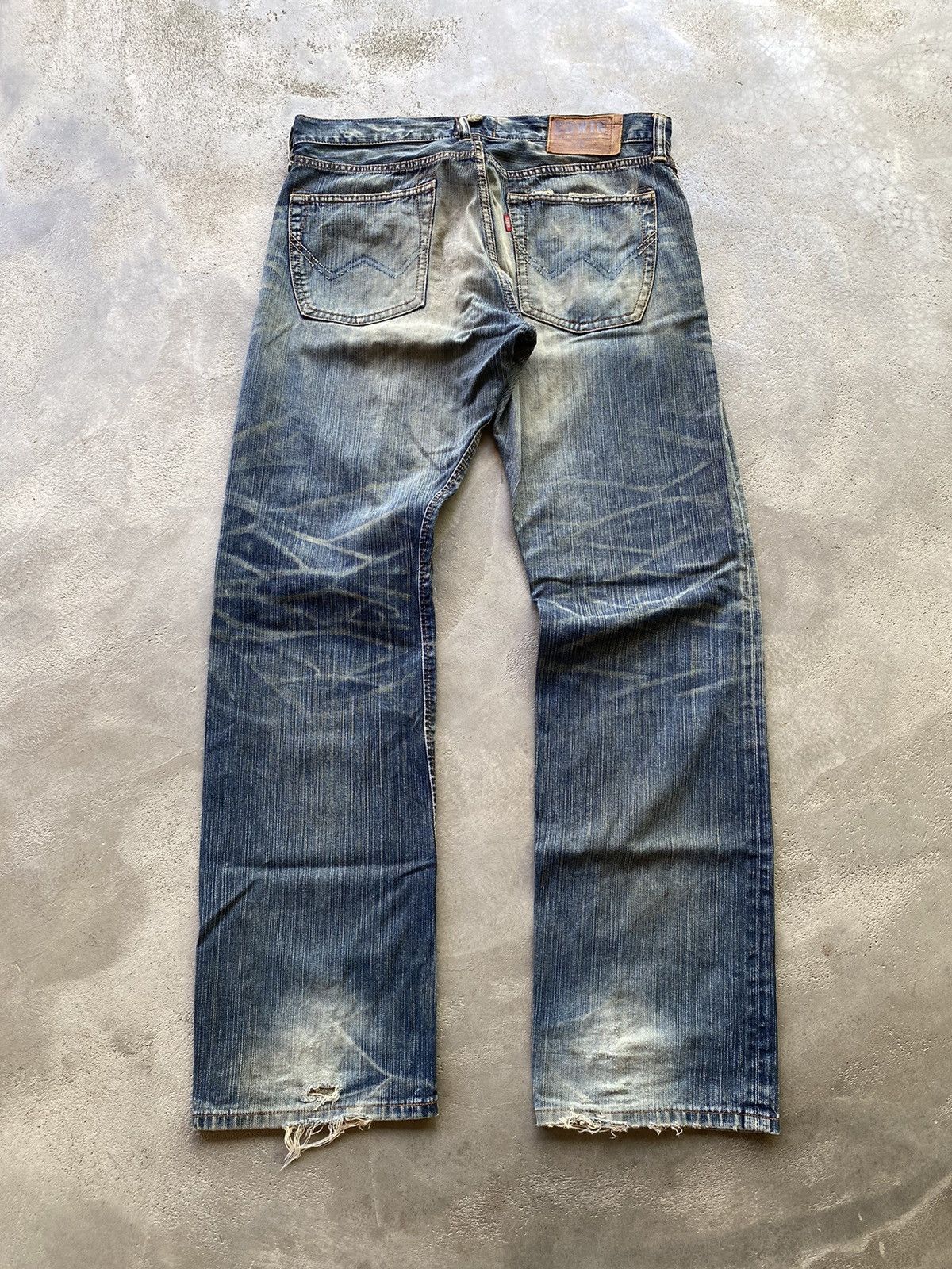 Edwin × If Six Was Nine Vintage Edwin Distressed Jeans Size US 34 / EU 50 - 3 Thumbnail