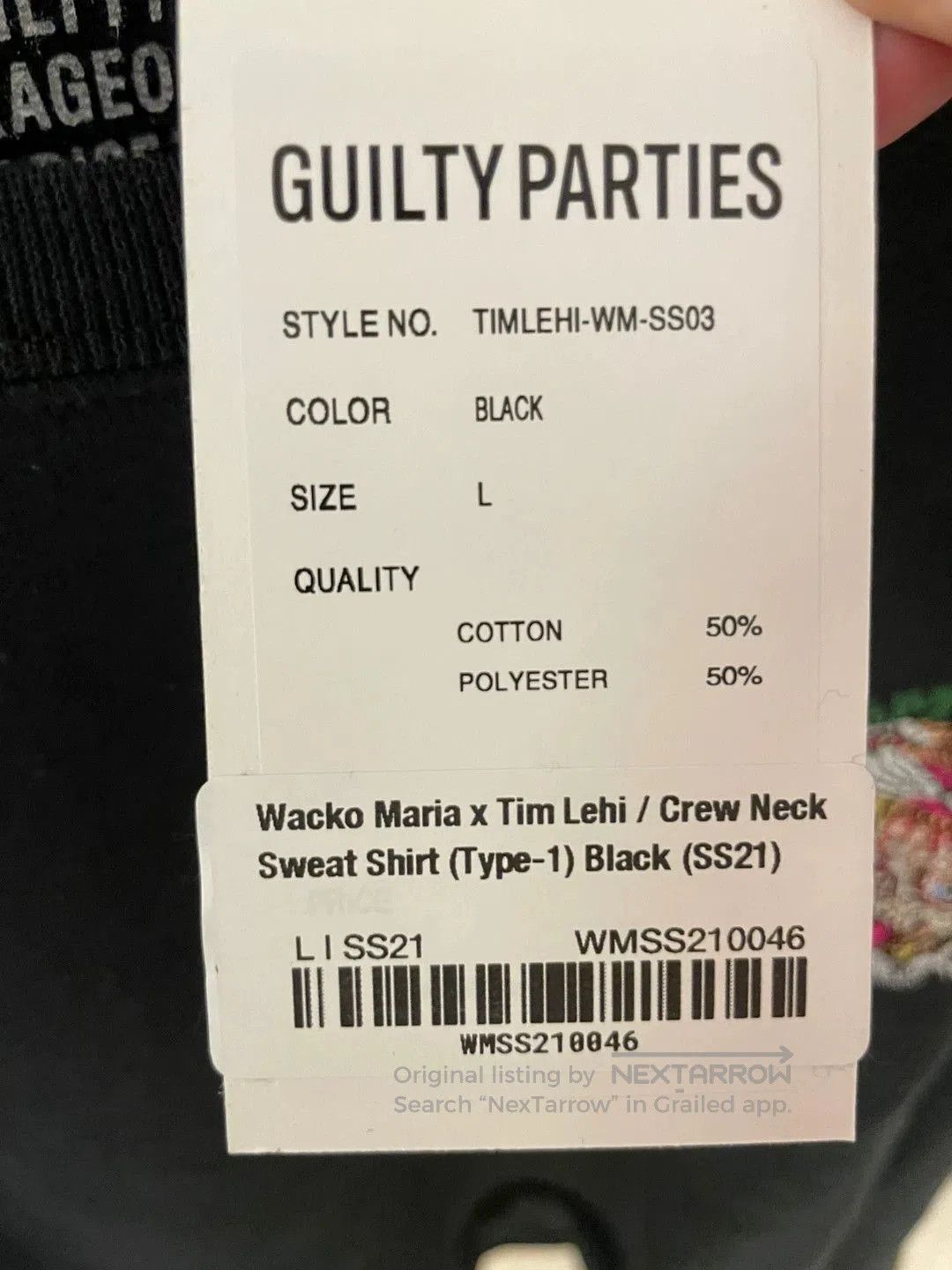 Wacko Maria Wacko Maria x Tim Lehi Crew Neck Sweatshirt. Size US L / EU 52-54 / 3 - 4 Thumbnail