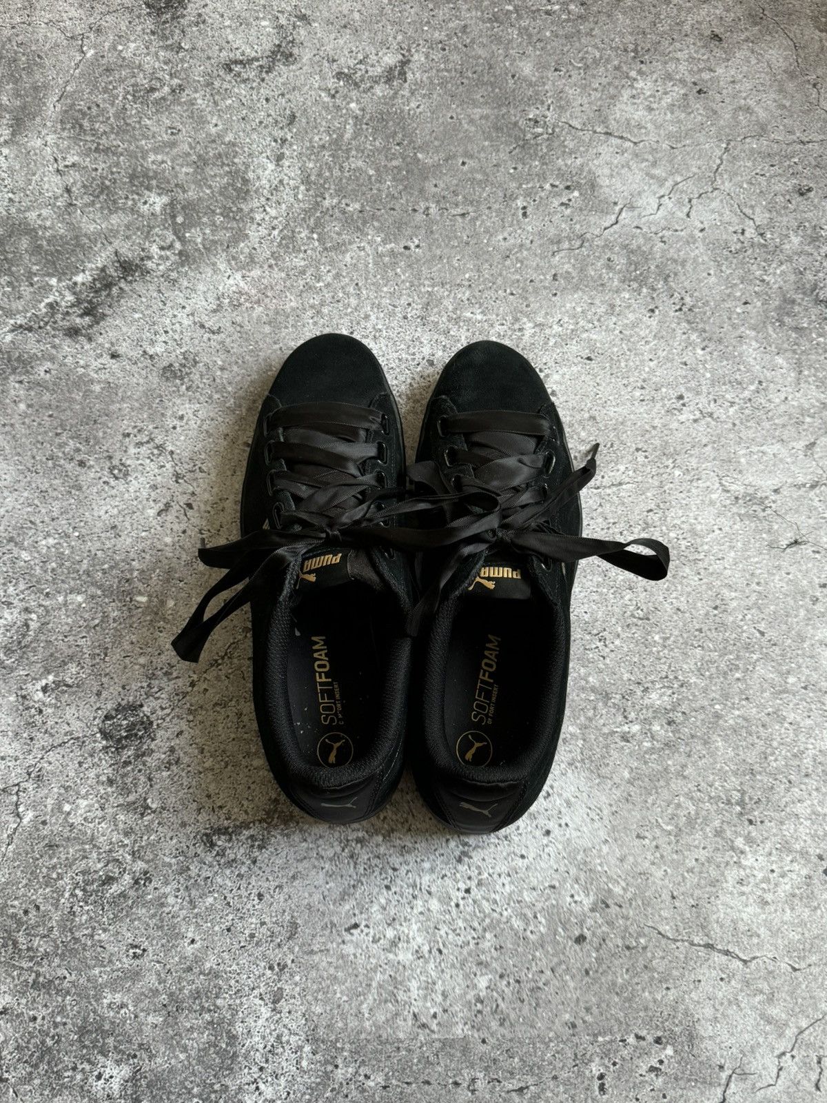 Puma × Vintage Vintage Puma Y2K black glamour sneakers shoes Size US 10.5 / IT 40.5 - 18 Thumbnail