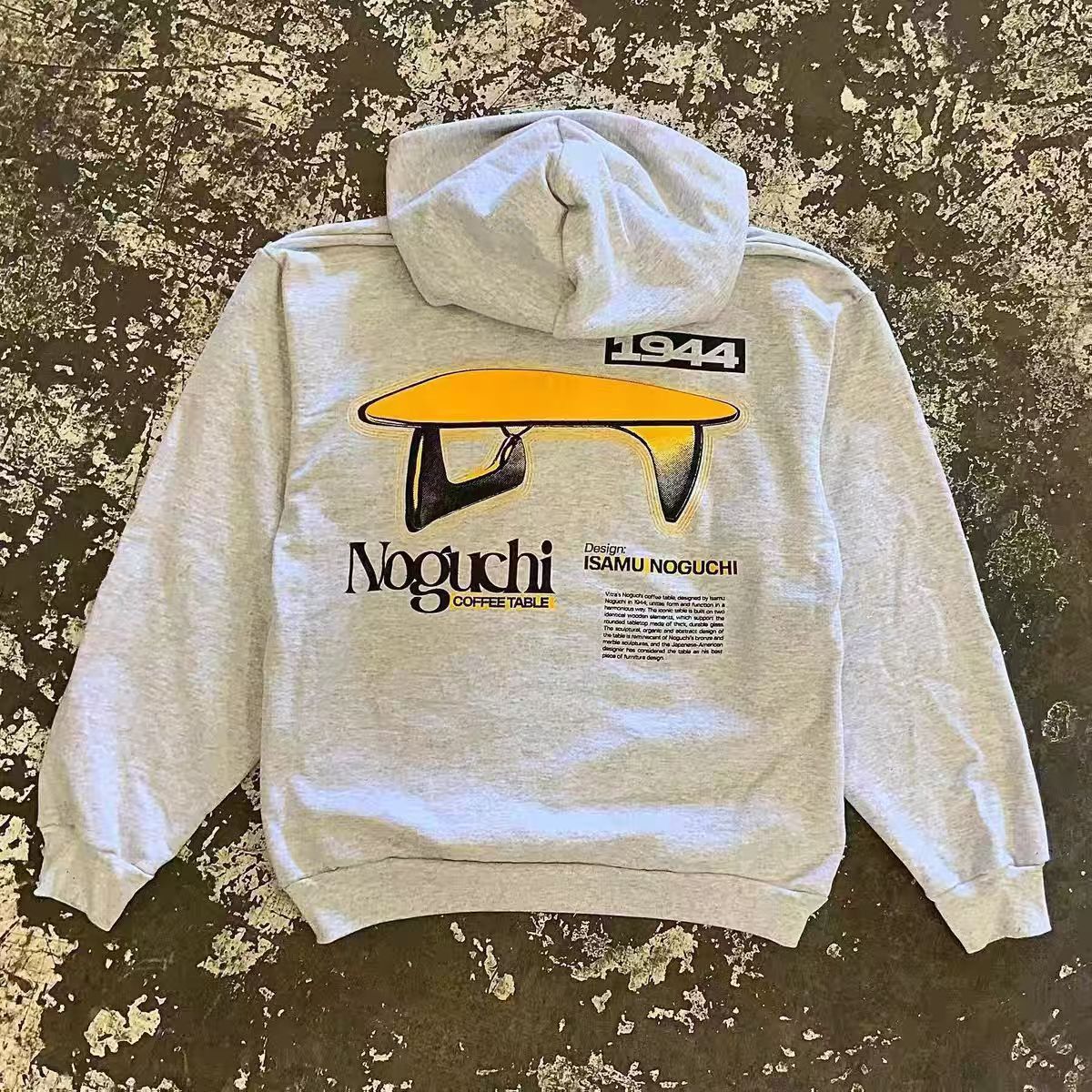Japanese Brand × Vintage Grey Vintage Distressed Coffee Table Print Hoodie Size US M / EU 48-50 / 2 - 1 Thumbnail