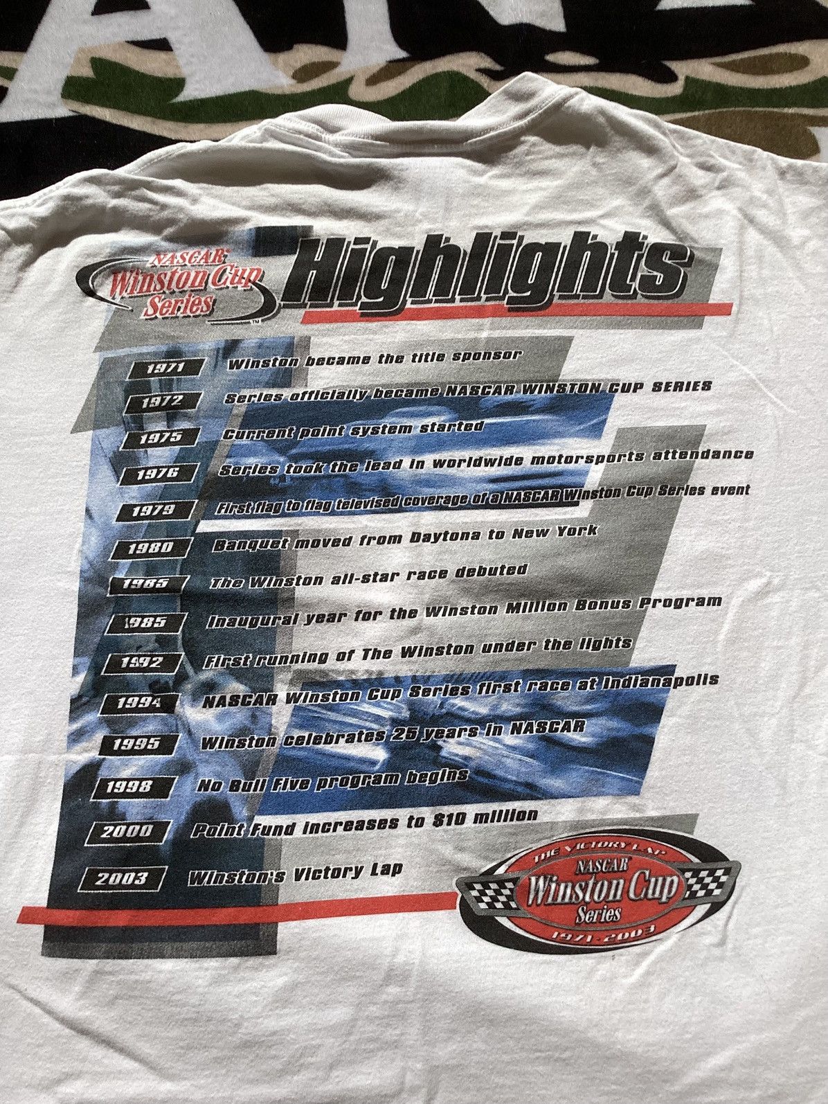 NASCAR Vtg 2003 33 years of NASCAR Winston cup thx for memories Tee Size US L / EU 52-54 / 3 - 4 Thumbnail