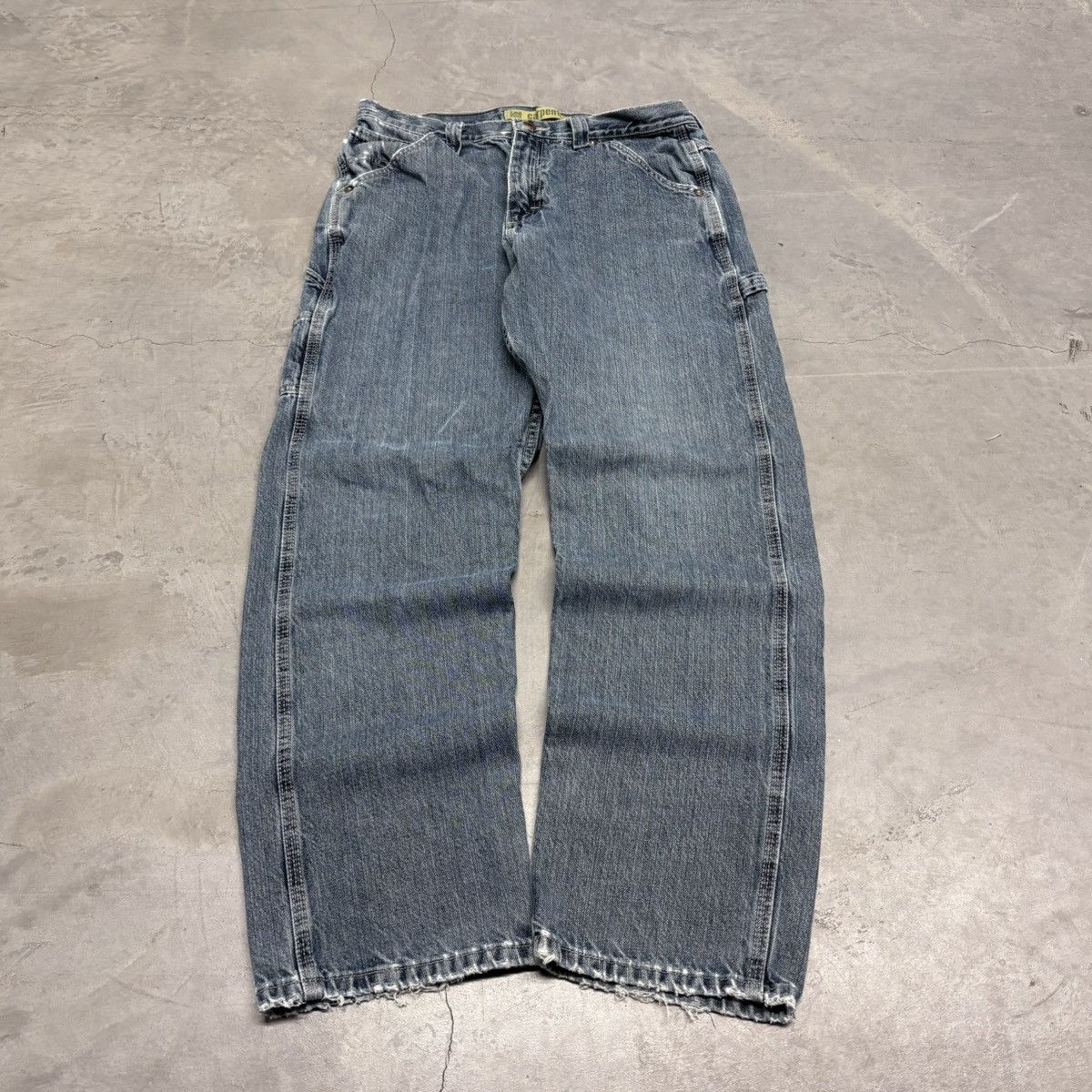 Lee Vintage 90s Lee Carpenter Jeans Baggy Skater Grunge Faded Size US 33 - 2 Thumbnail