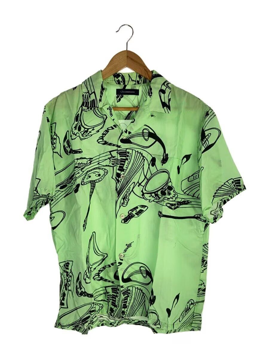 Distorted Musical Note Short Sleeve Button Shirt