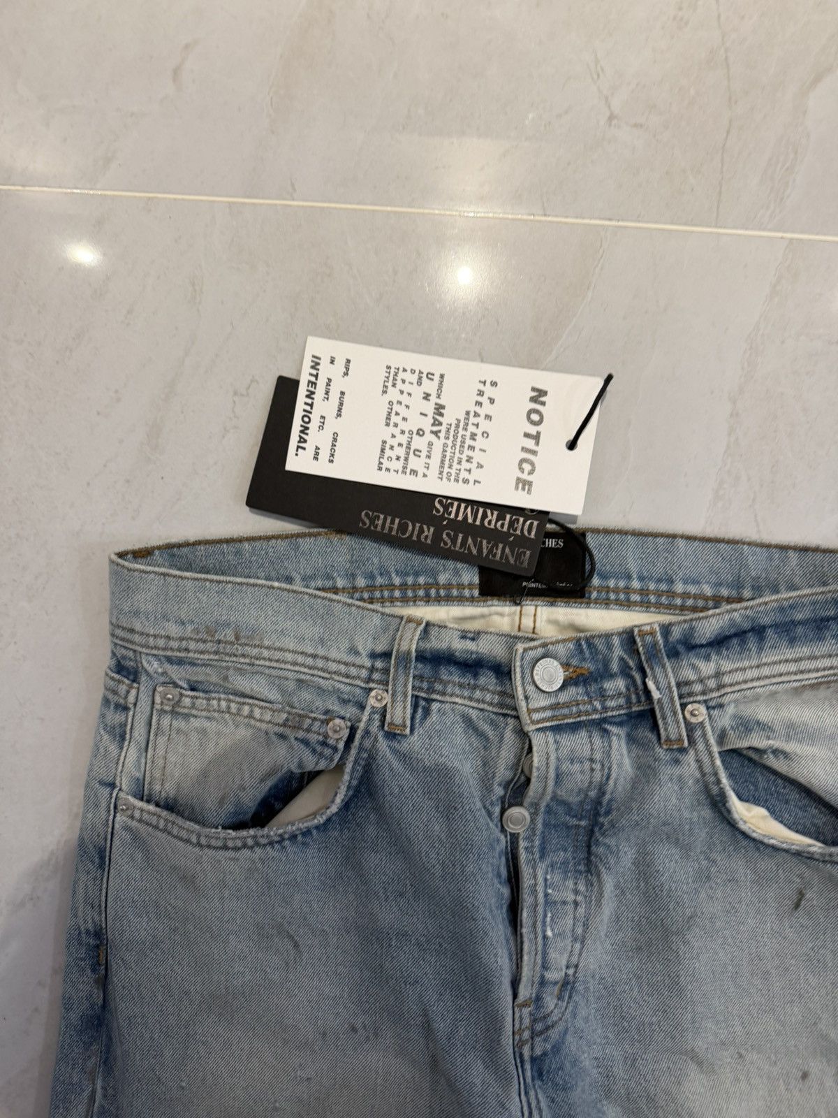 Enfants Riches Deprimes Enfants Riches Deprimes SS25 Dirty Stained Flaired Denim Size US 32 / EU 48 - 5 Thumbnail