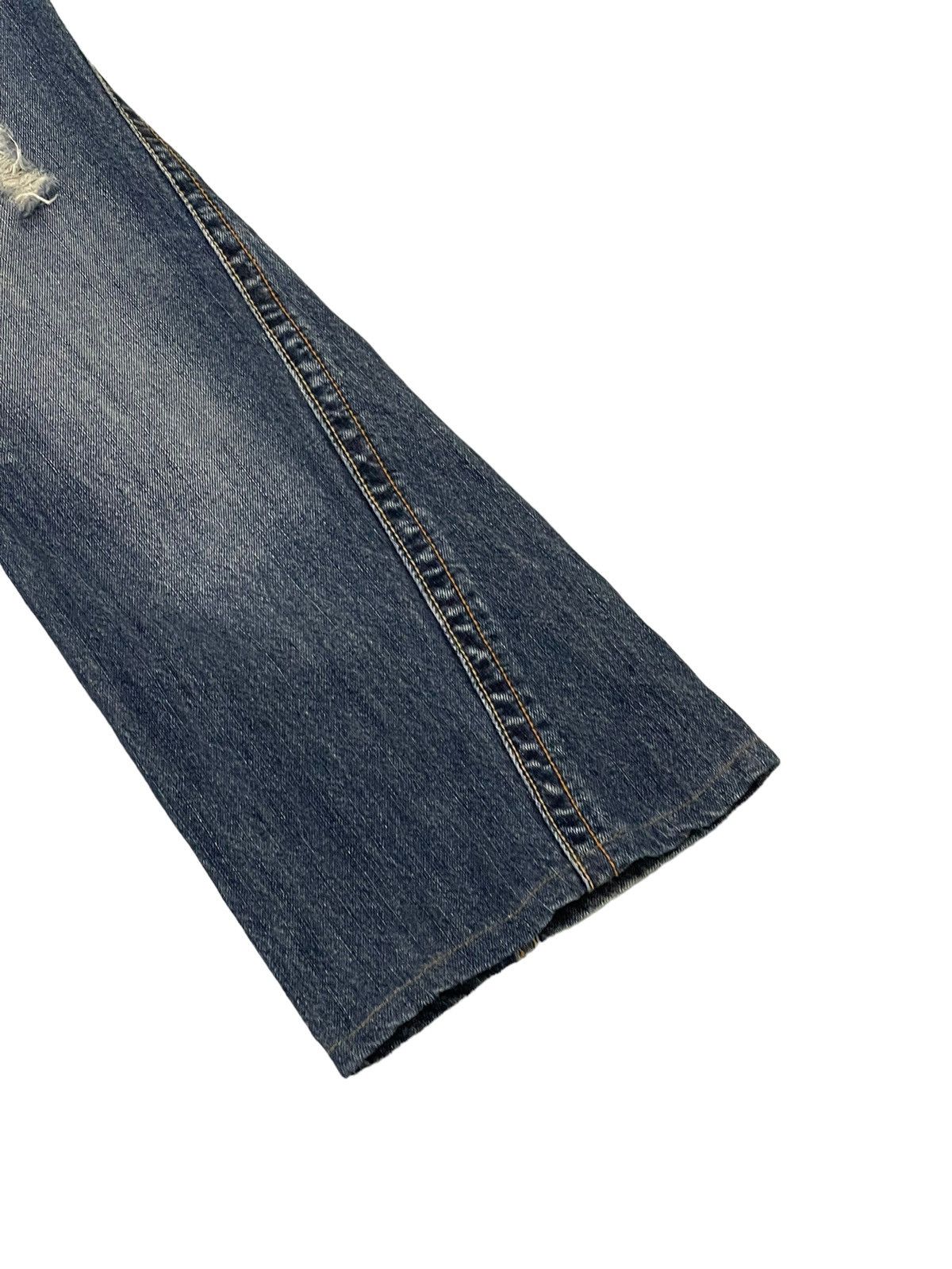 Japanese Brand Flare Jeans Supure Distress Low Rise Boot Cut 8🟦1 Size US 32 / EU 48 - 4 Thumbnail