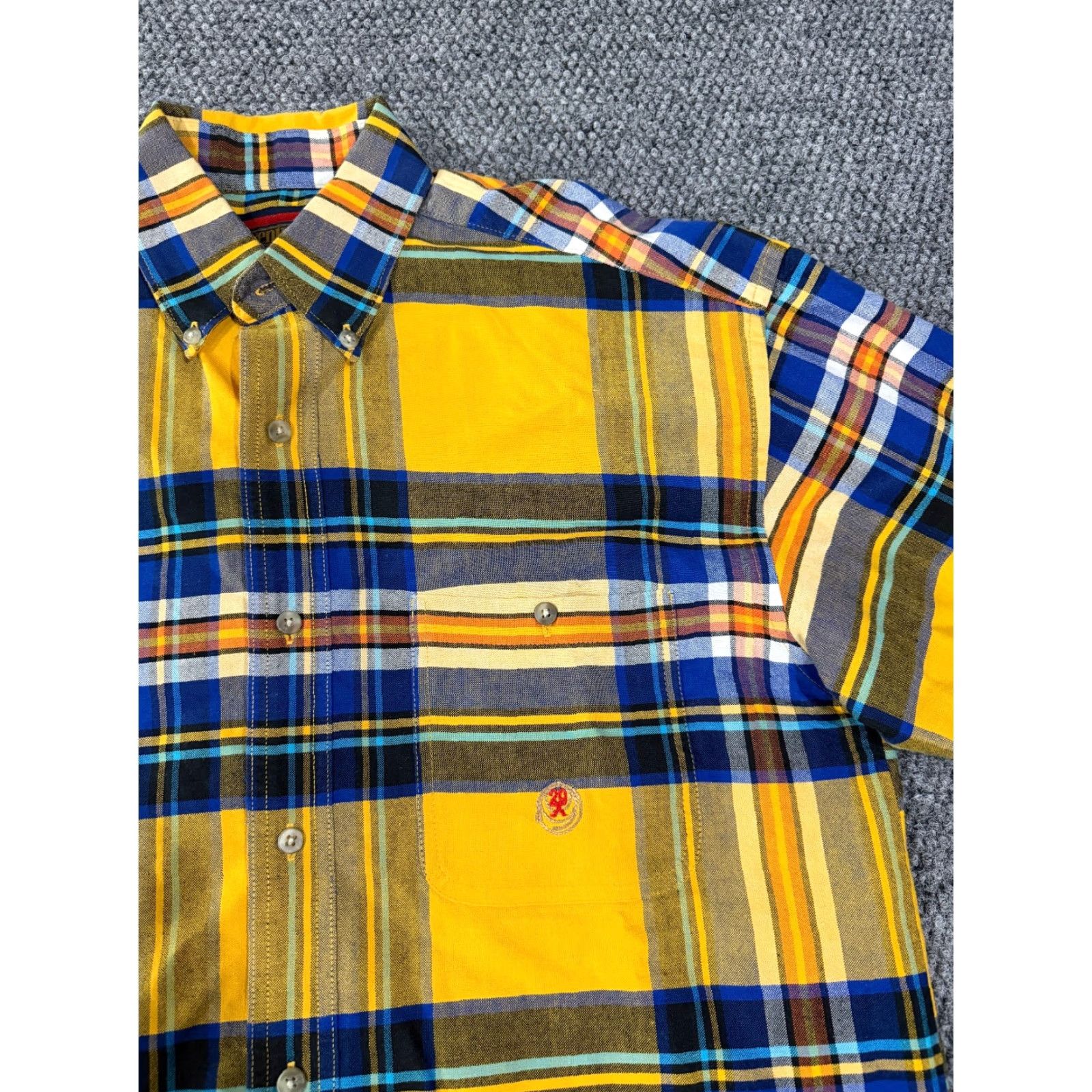 Wrangler Wrangler Twenty X Button-Up Shirt Mens M Yellow Plaid Western Blue - Button-Down Collar, Long Sleeve, Casual, Cotton, Regular Fit Size US M / EU 48-50 / 2 - 3 Thumbnail