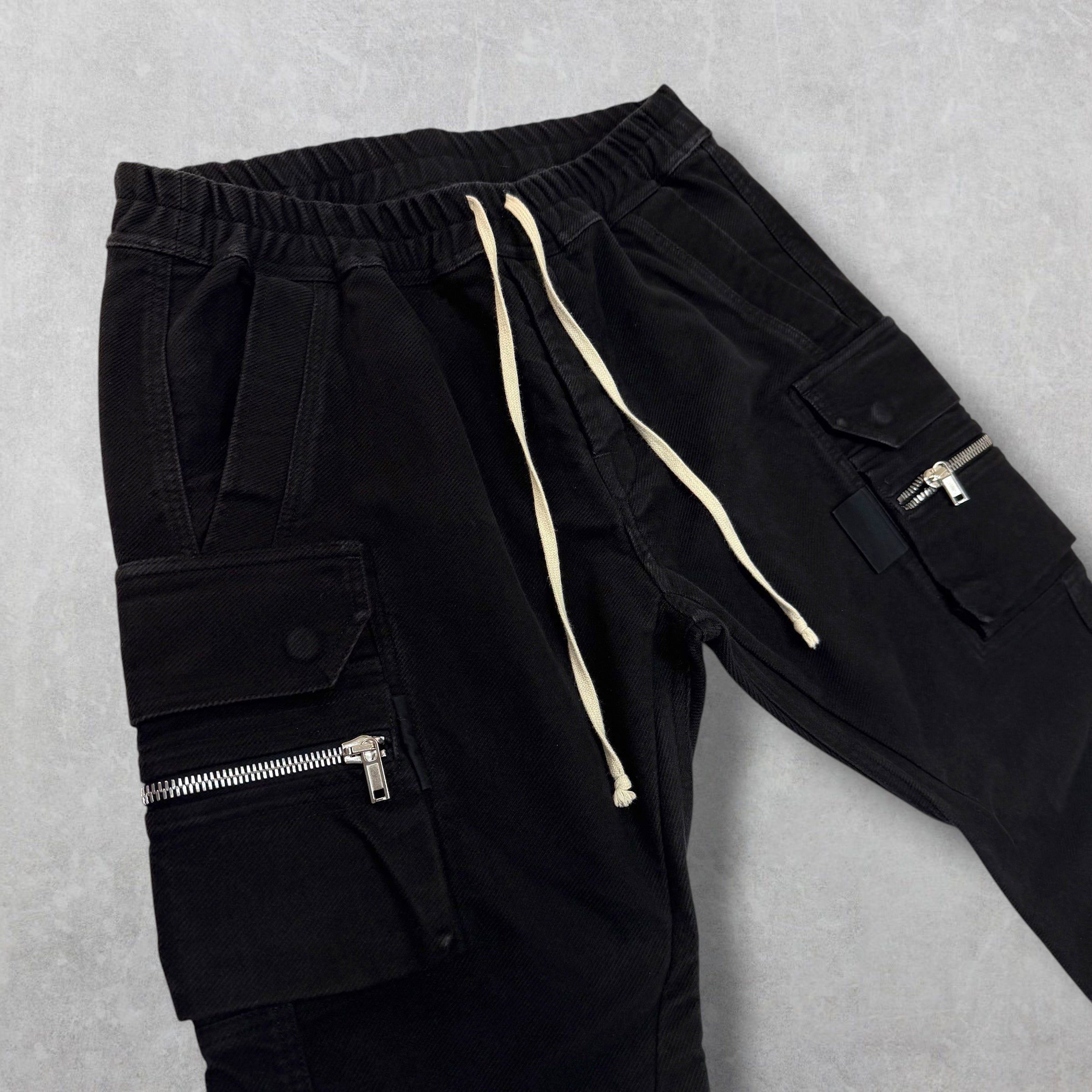 Rick Owens Rick Owens Mastodon Black Cargo Trousers 52 (L) Size US 36 / EU 52 - 3 Thumbnail
