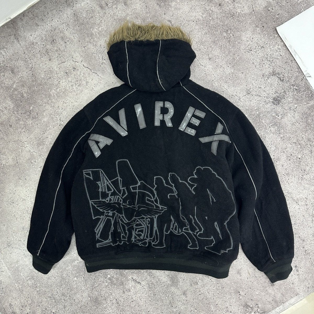 Avirex Vintage 90s Avirex Leather & Wool Jacket USA embroidered y2k Size US XL / EU 56 / 4 - 1 Thumbnail