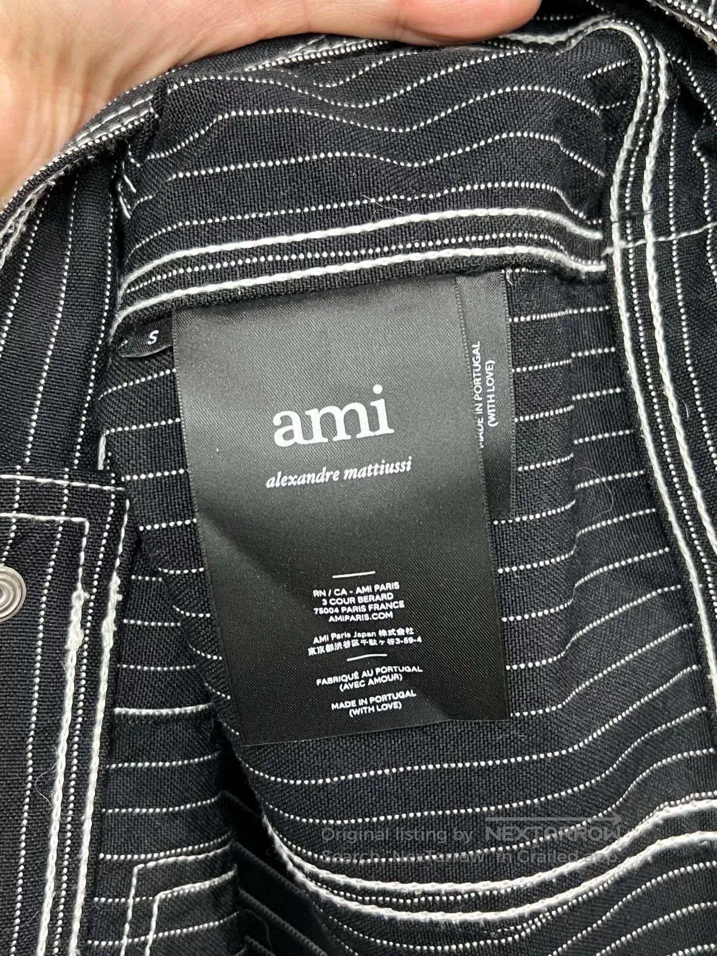 AMI Ami Striped Denim Jacket. Size US S / EU 44-46 / 1 - 4 Thumbnail
