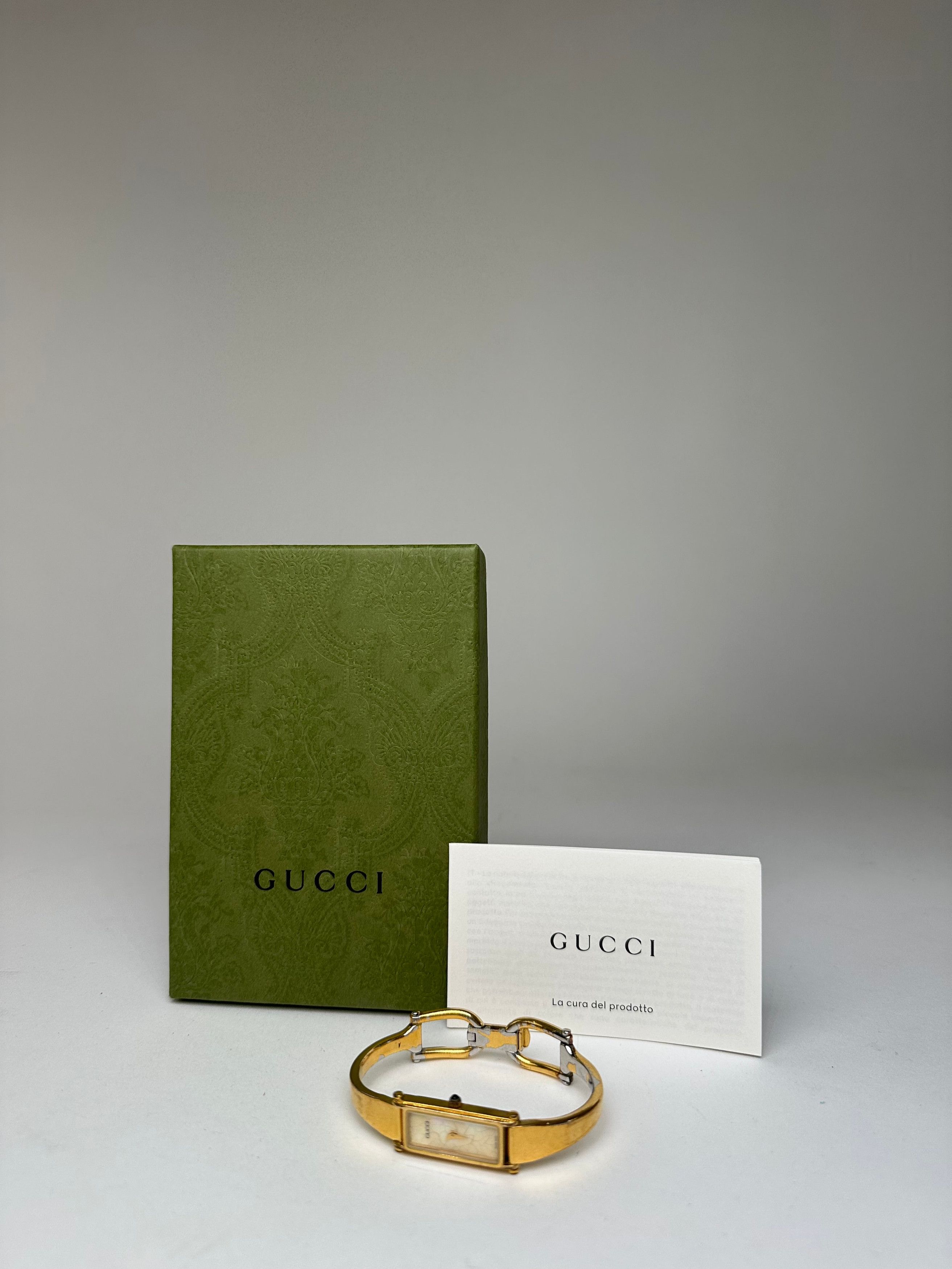 Gucci Vintage Gold-Tone Bangle Ladies Watch Model 1500L Size ONE SIZE - 1 Thumbnail