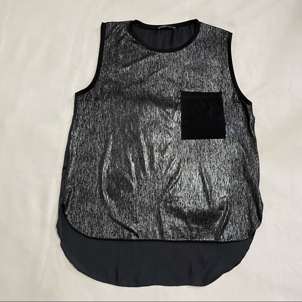 Zara Zara Collection W&B Sleeveless Metallic Front Top Made In P Size M / US 6-8 / IT 42-44 - 5 Thumbnail