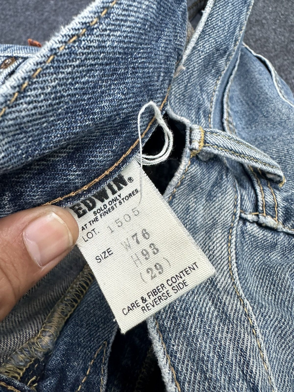 Edwin Vintage Edwin 505 Selvedge Faded Washed Denim 29x31 D9 Size US 29 - 15 Thumbnail