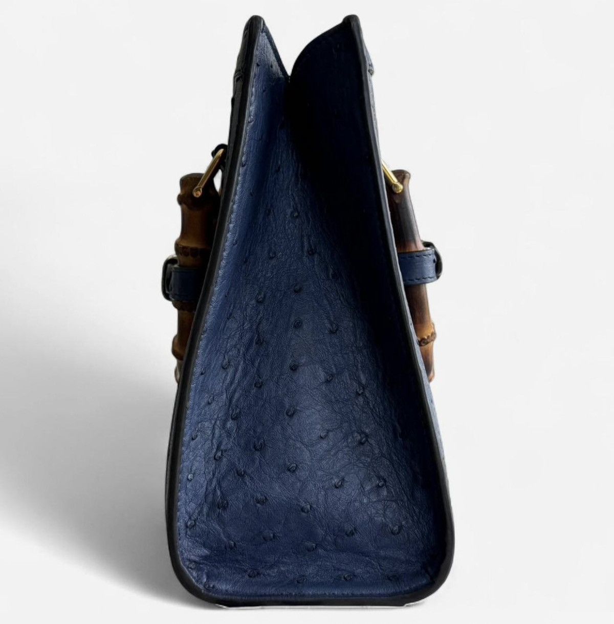 Gucci Ultra-rare limited-edition Gucci Diana Ostrich/ Bamboo tote Size ONE SIZE - 4 Thumbnail